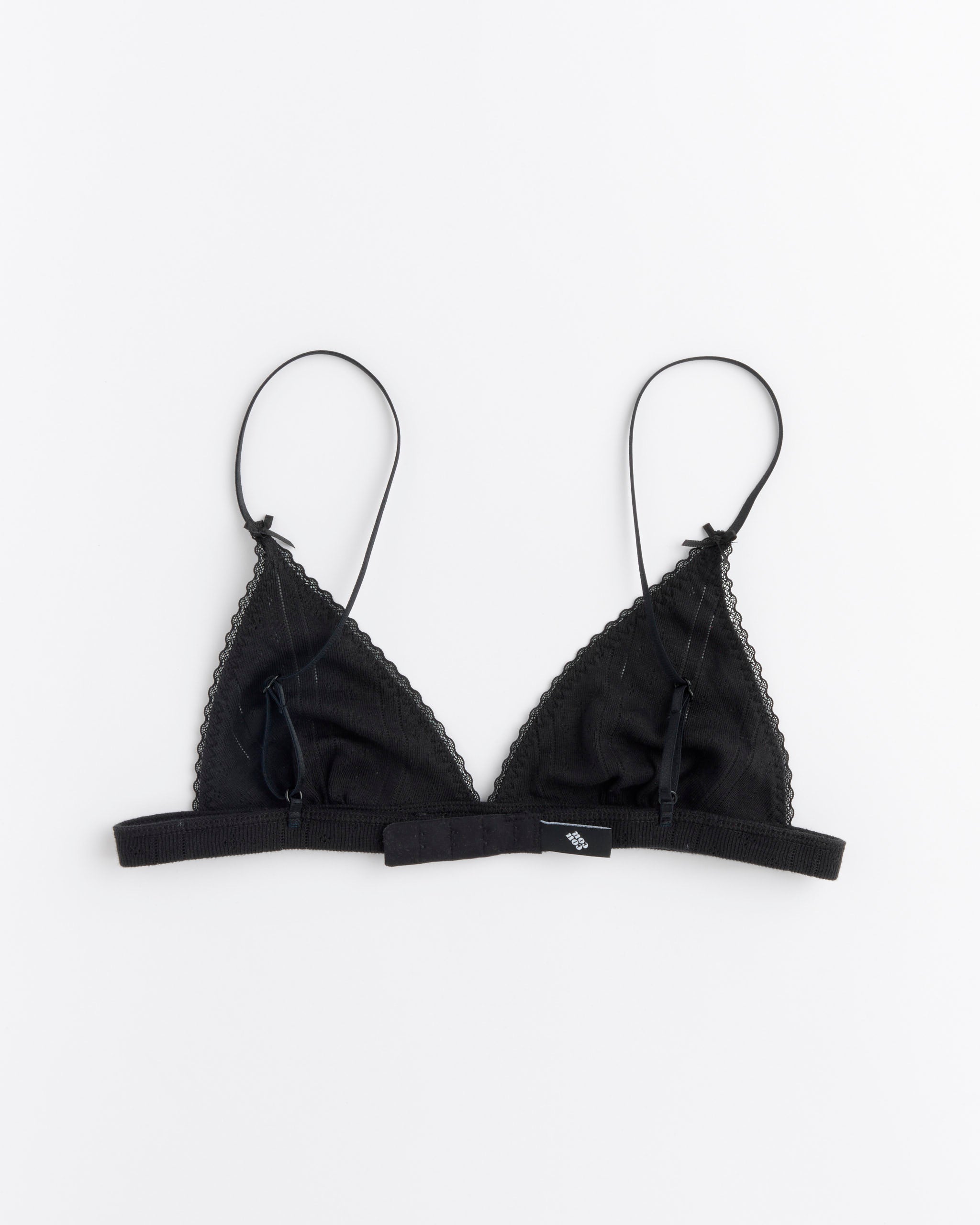 Cou Cou The Triangle Bralette, Pointelle Black - Pointelle Black / S (290381)