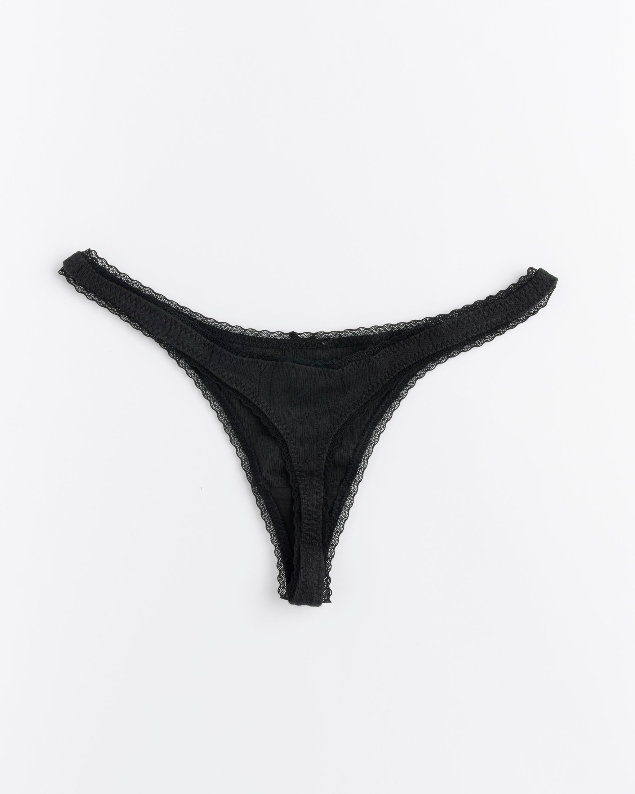 Cou Cou The Thong - Pointelle Black / S (290391)