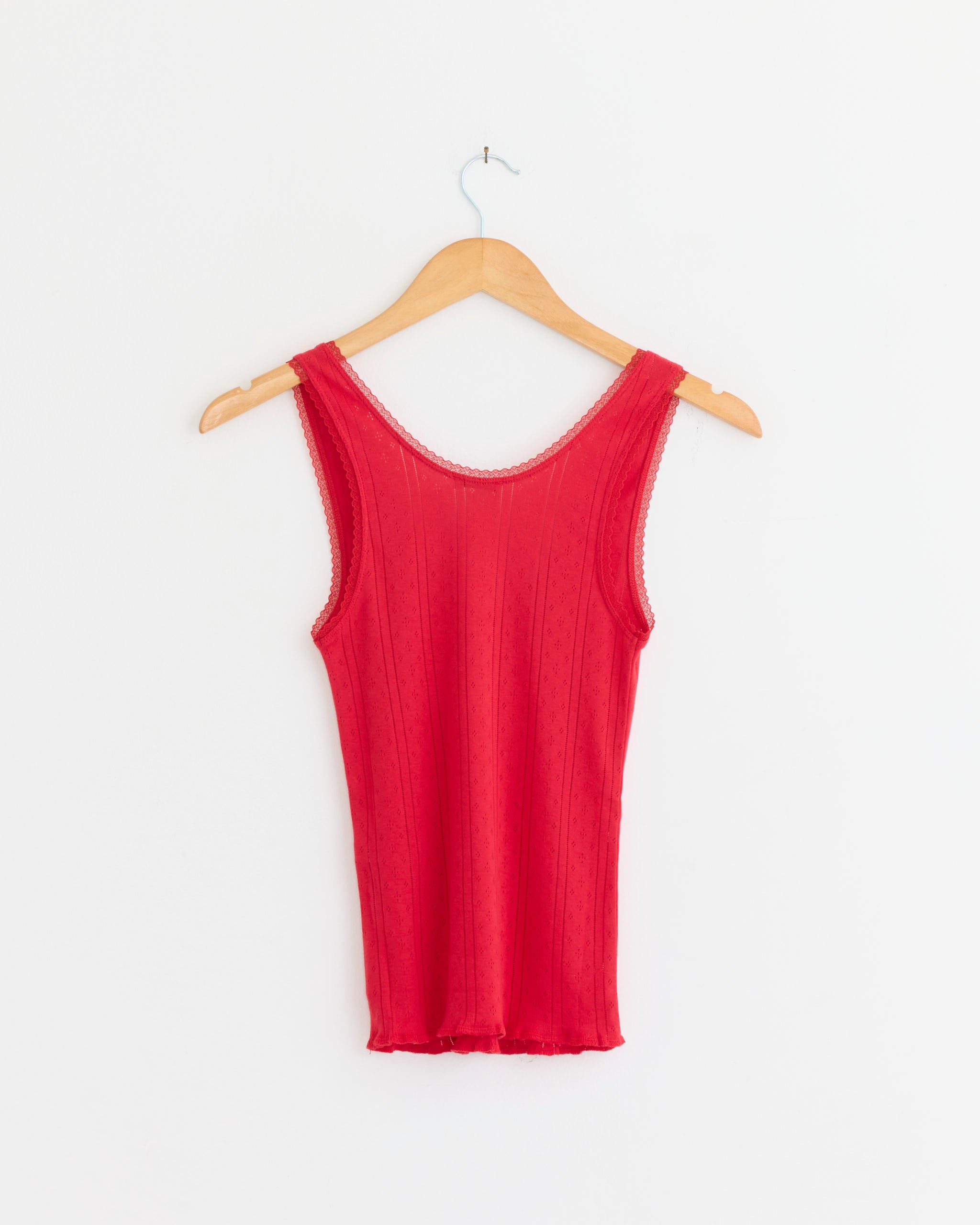Cou Cou The Scoop Tank - Pointelle Cherry Red / S (290450)