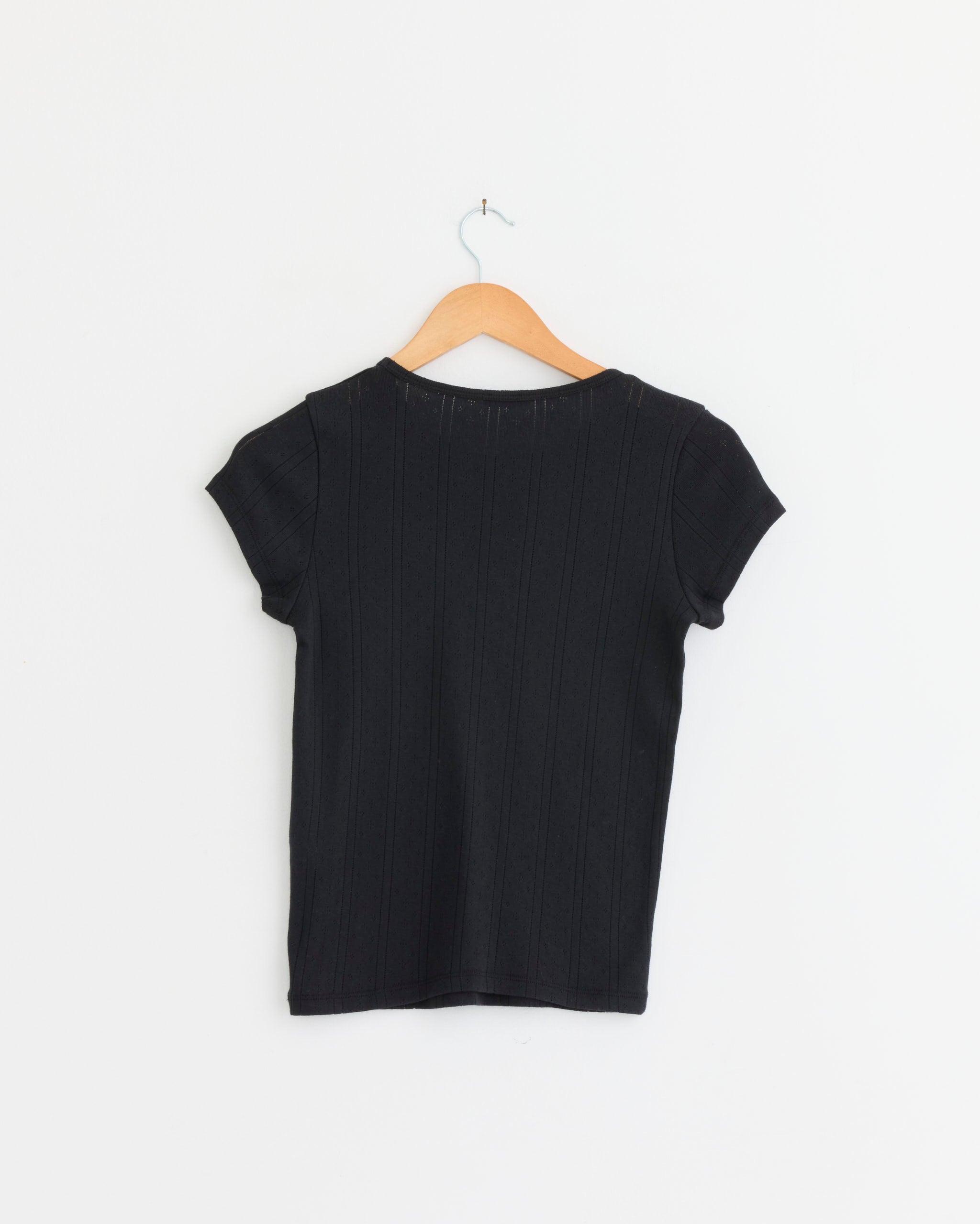 Cou Cou The Baby Tee - Pointelle Black / S (290466)