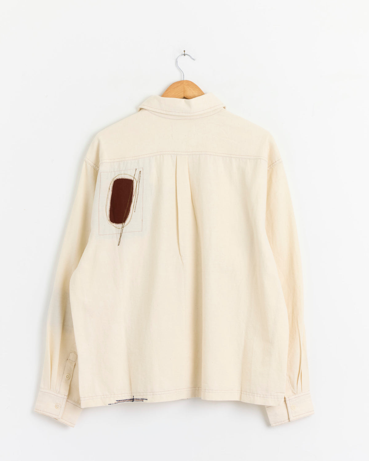 Story mfg Bracken Shirt - Ecru Heart Repair / M (290594)