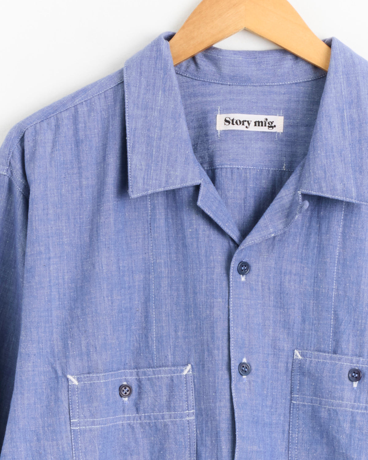 Story mfg Love Letter Shirt - Chambray Love Letter / M (290602)