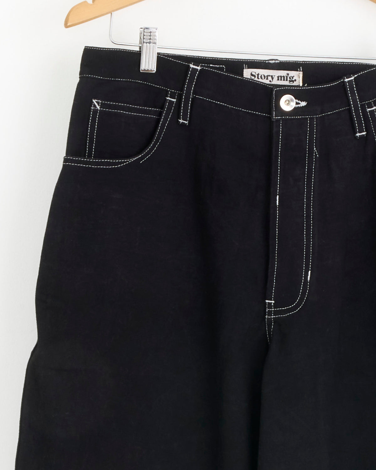 Story mfg Poetry Pant - Iron Black Wonky Wear / S (290608)