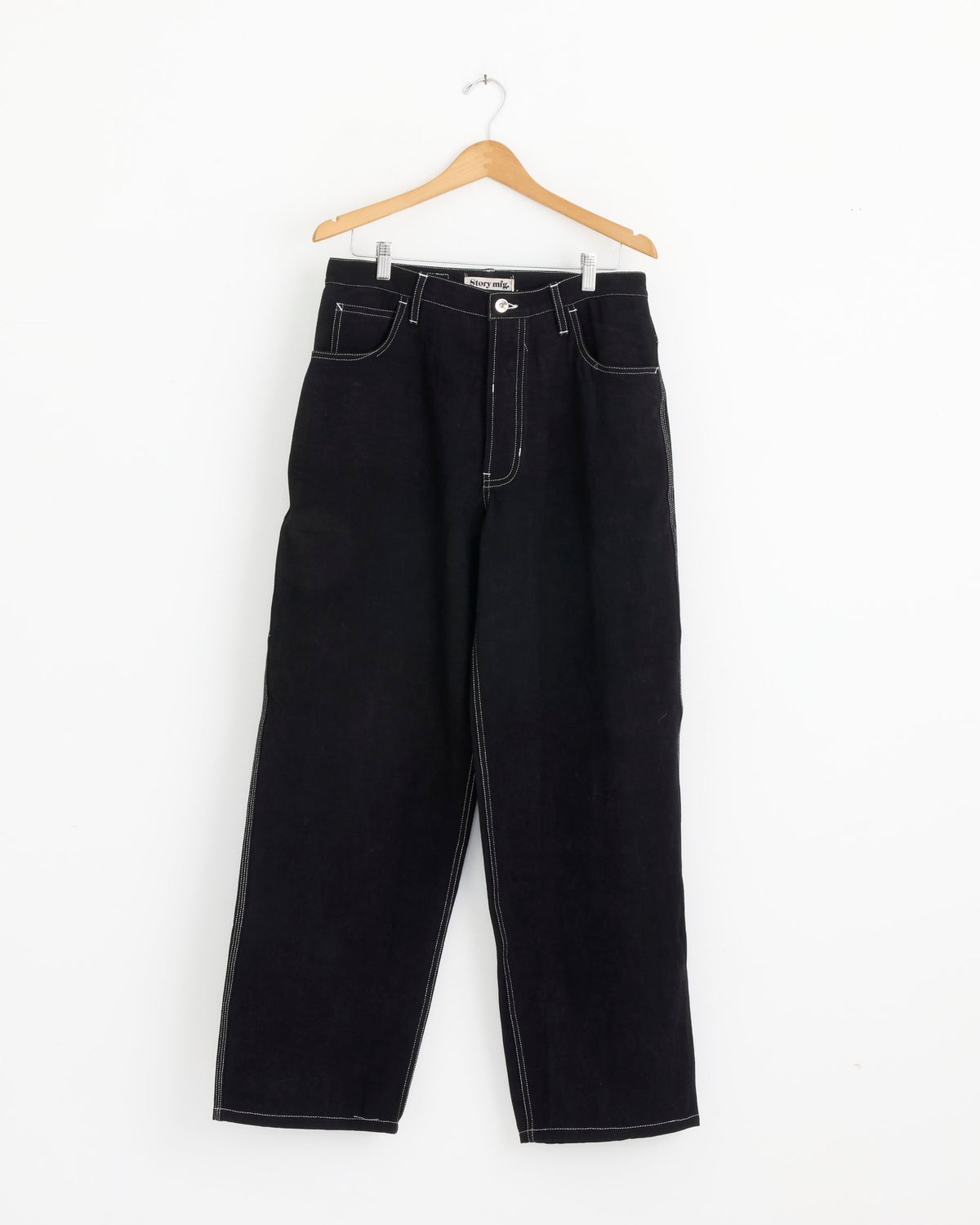 Story mfg Poetry Pant - Iron Black Wonky Wear / S (290608)