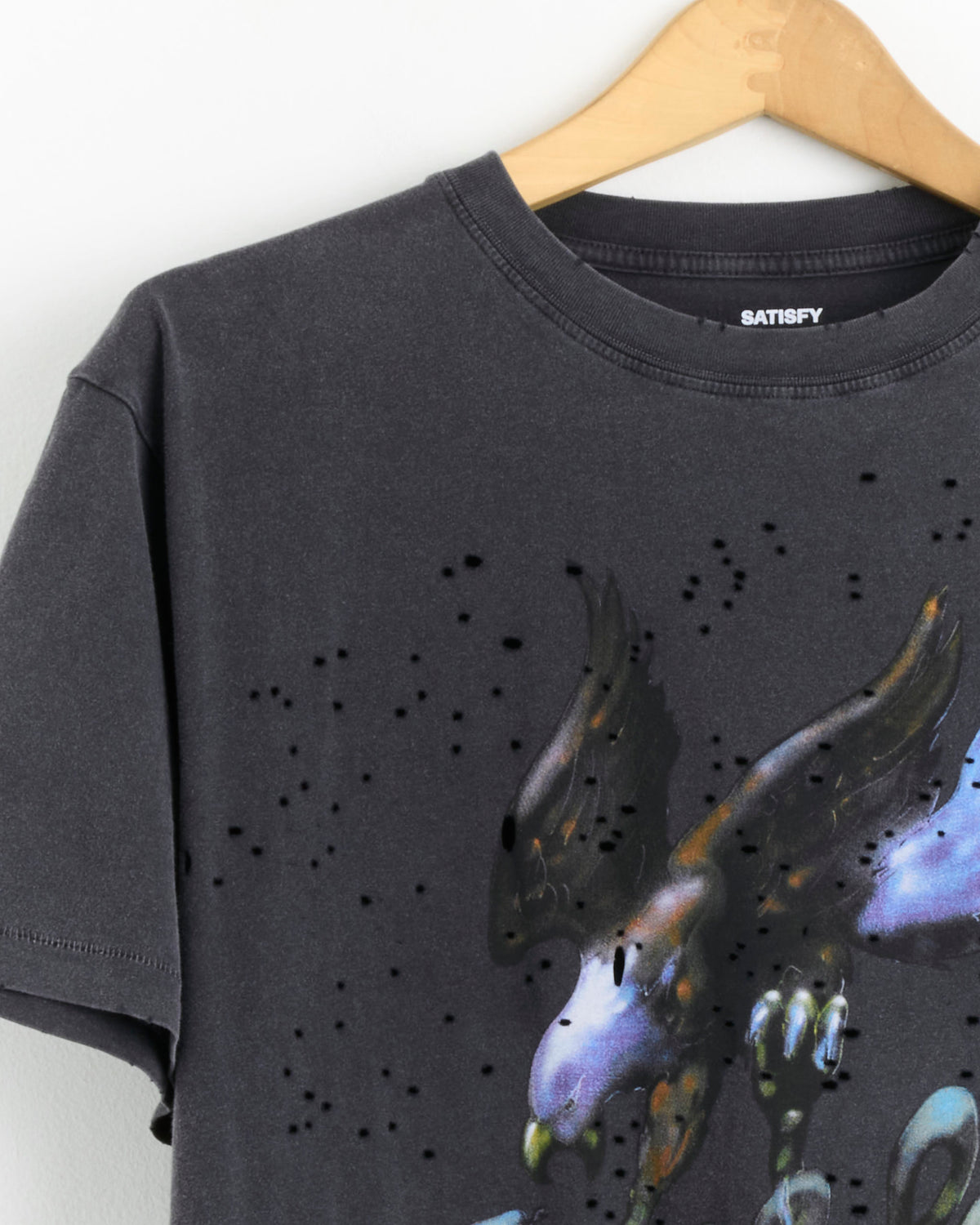 Satisfy Running MothTech T-Shirt - Aged Black Eagle / S (290619)