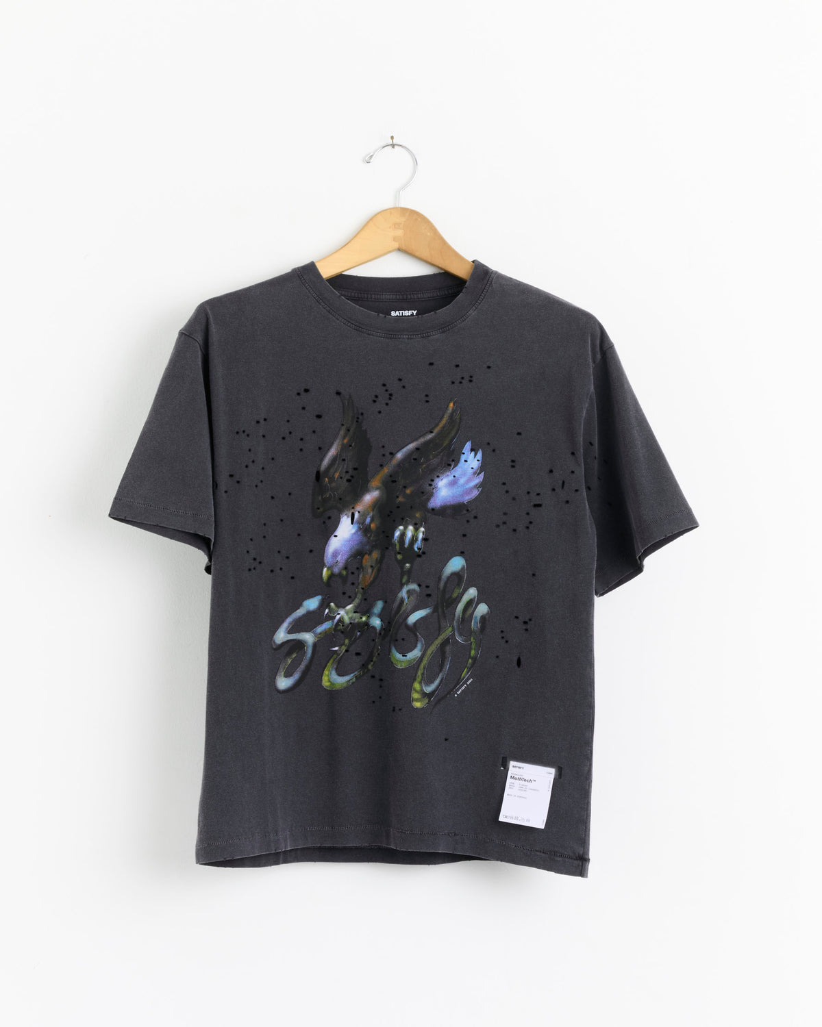 Satisfy Running MothTech T-Shirt - Aged Black Eagle / S (290619)