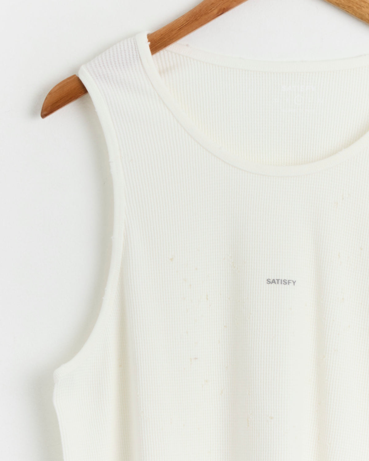 Satisfy Running MothTech Waffle Singlet, Off White - Off White / M (290629)