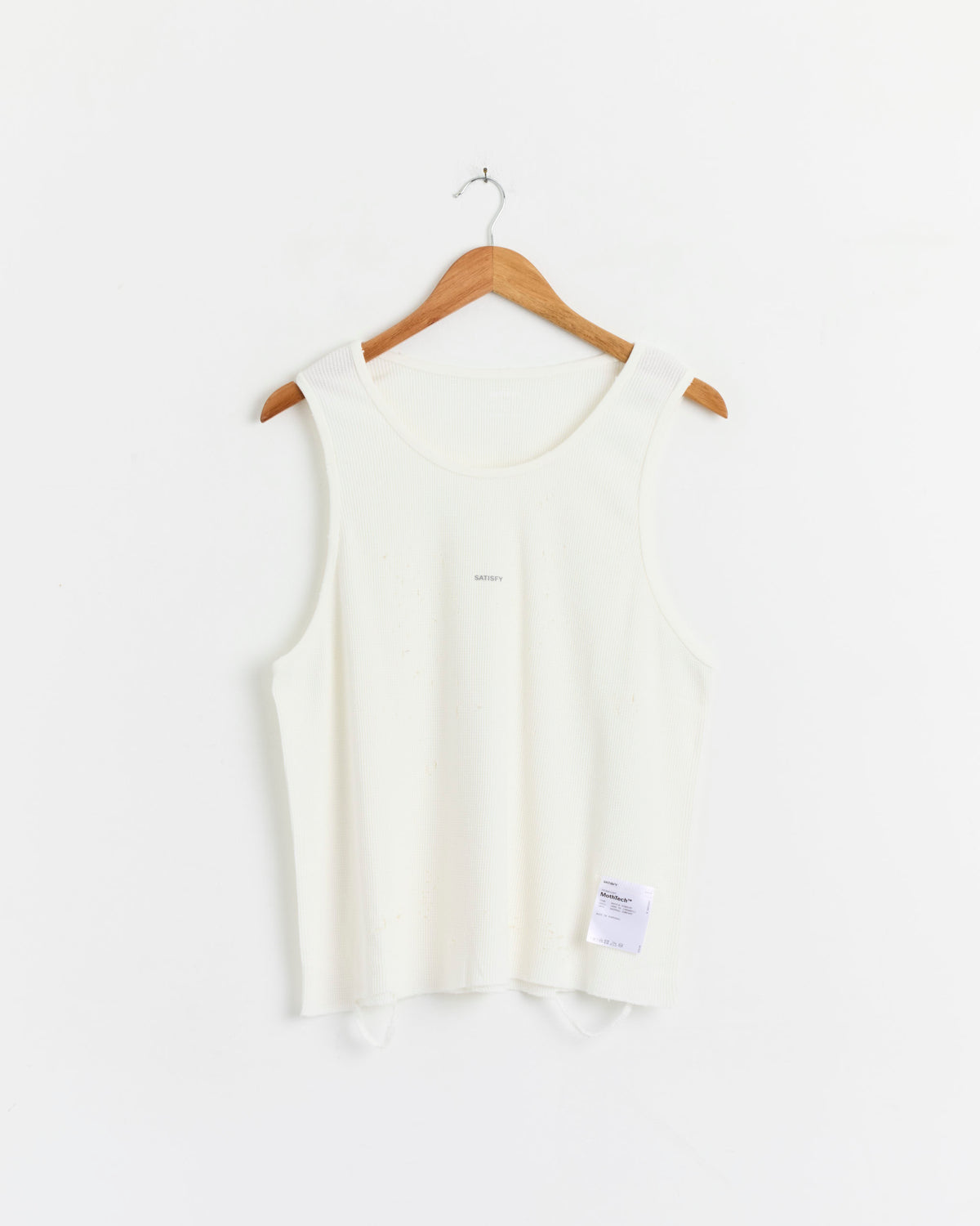 Satisfy Running MothTech Waffle Singlet, Off White - Off White / M (290629)