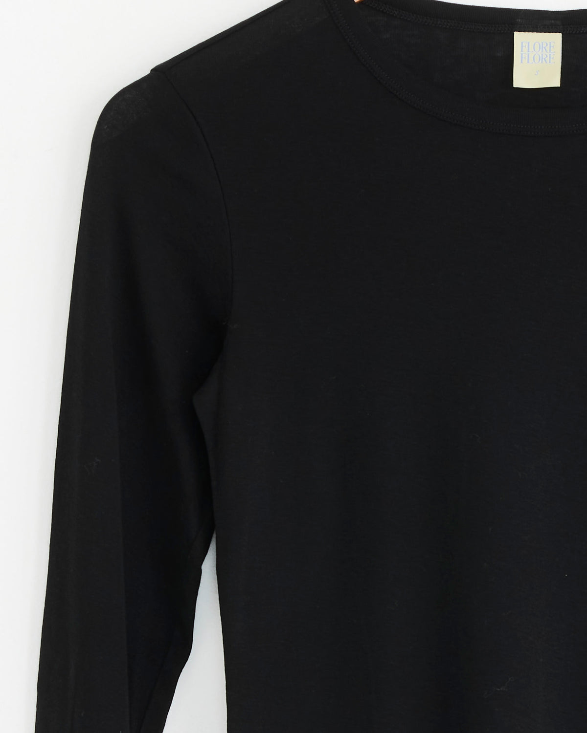 FLORE FLORE Olivia L/S Tee, Black - Black / S (290697)