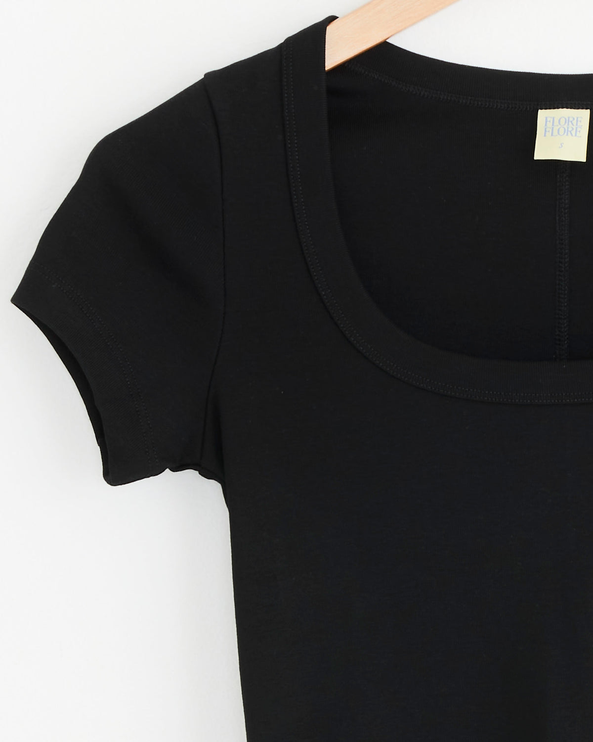 FLORE FLORE Lulu Baby Tee, Black - Black / S (290713)