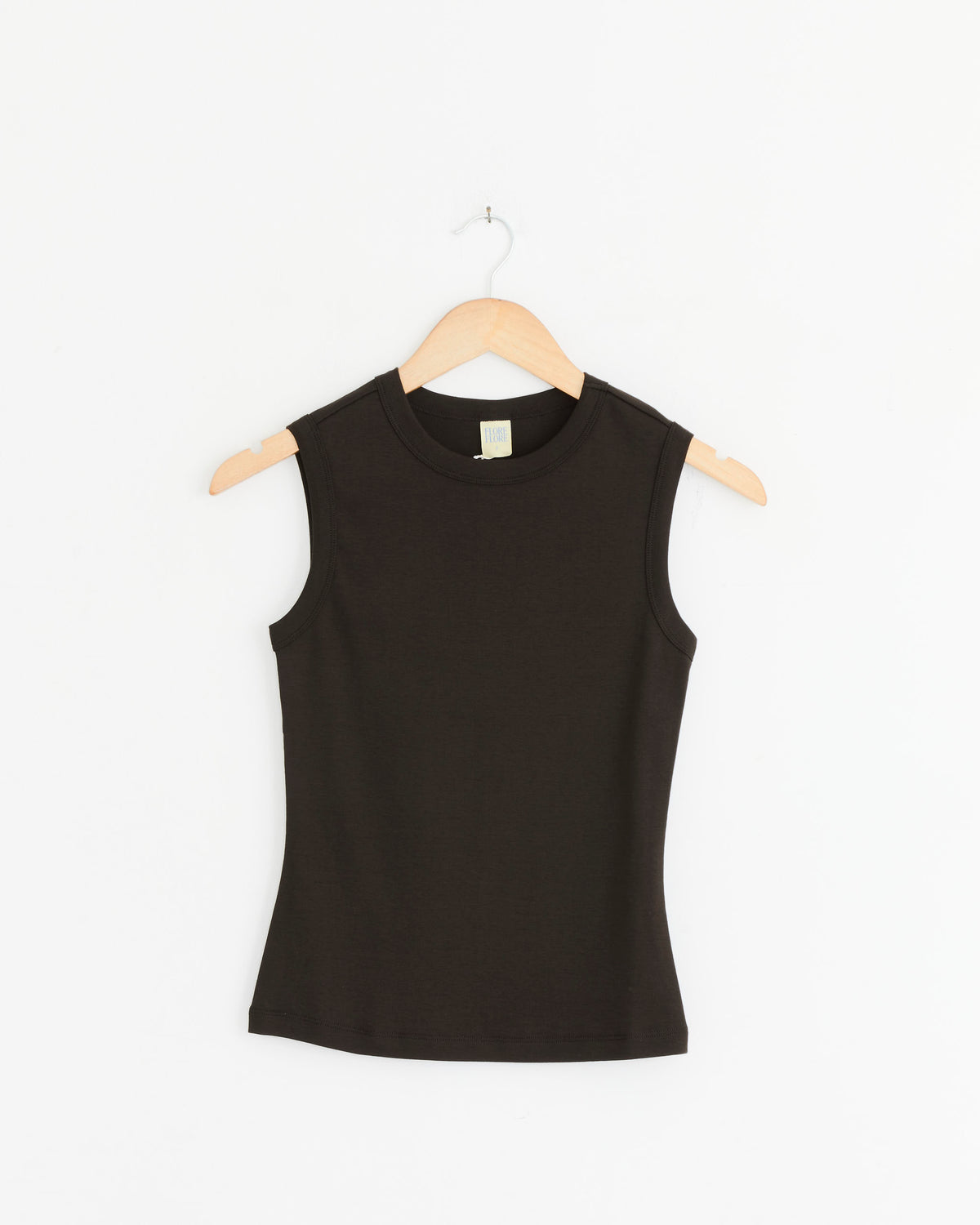 FLORE FLORE Esme Tank, Dark Brown - Dark Brown / S (290725)