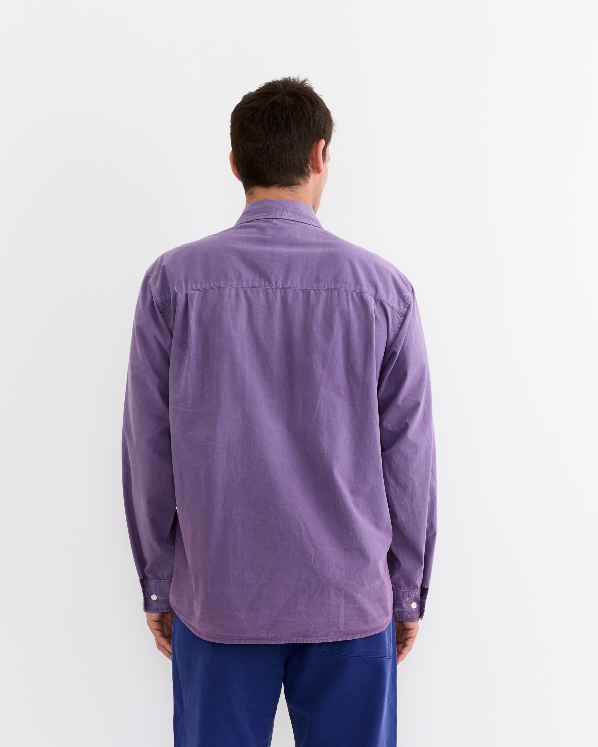 SMOCK Routine Shirt, Cotton Silk Washed Purple - Cotton Silk Washed Purple / L (290895)