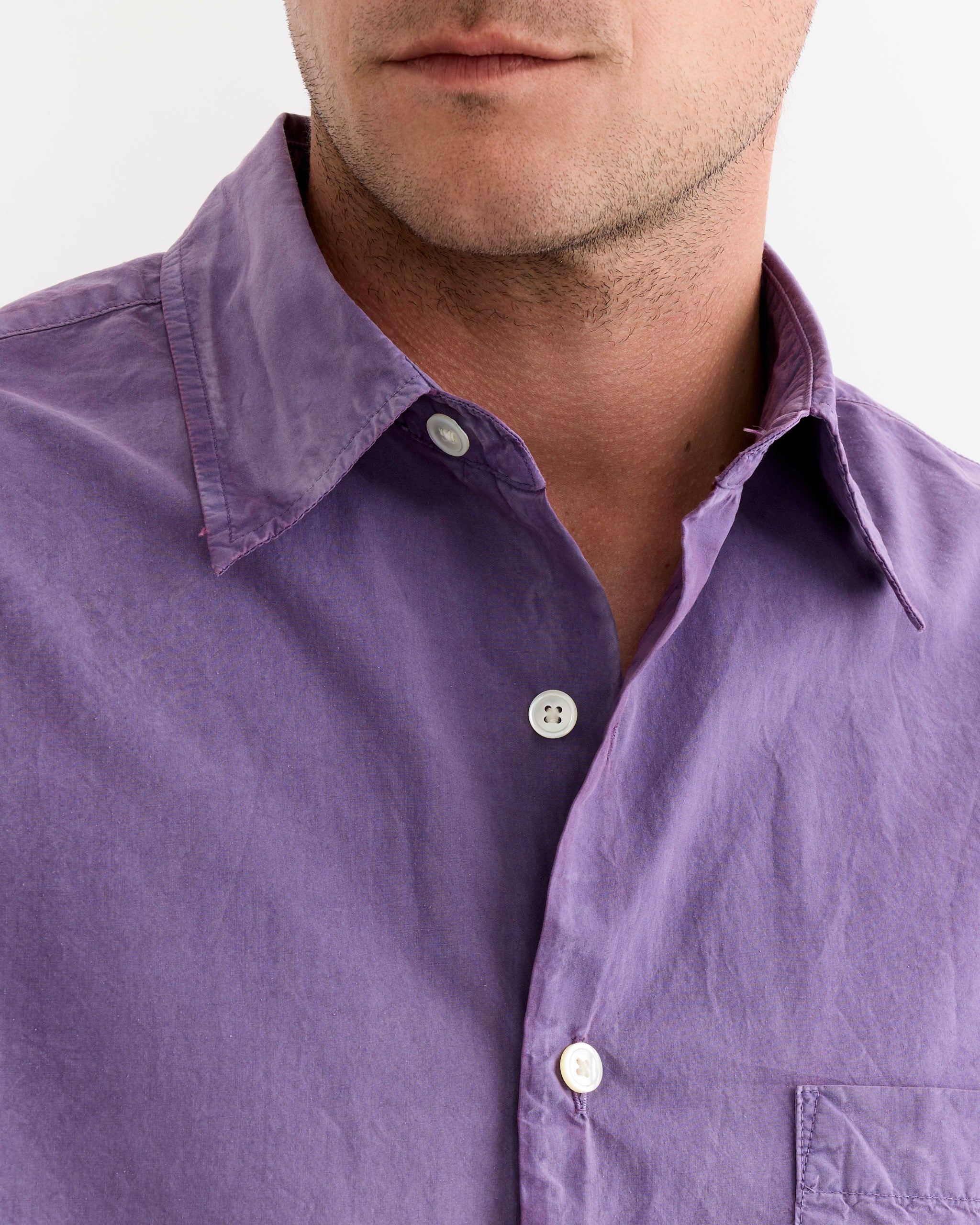 SMOCK Routine Shirt, Cotton Silk Washed Purple - Cotton Silk Washed Purple / L (290895)