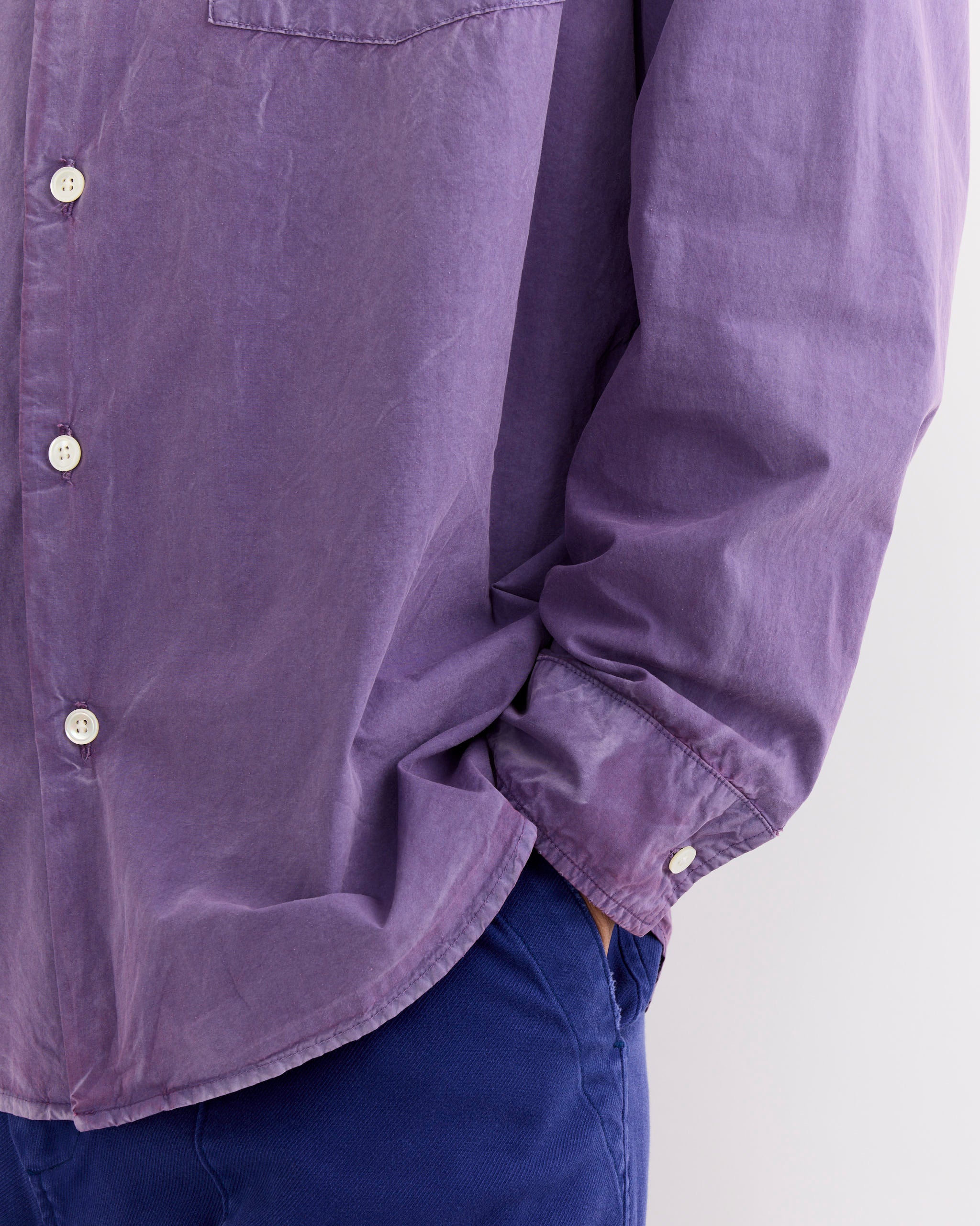 SMOCK Routine Shirt, Cotton Silk Washed Purple - Cotton Silk Washed Purple / L (290895)