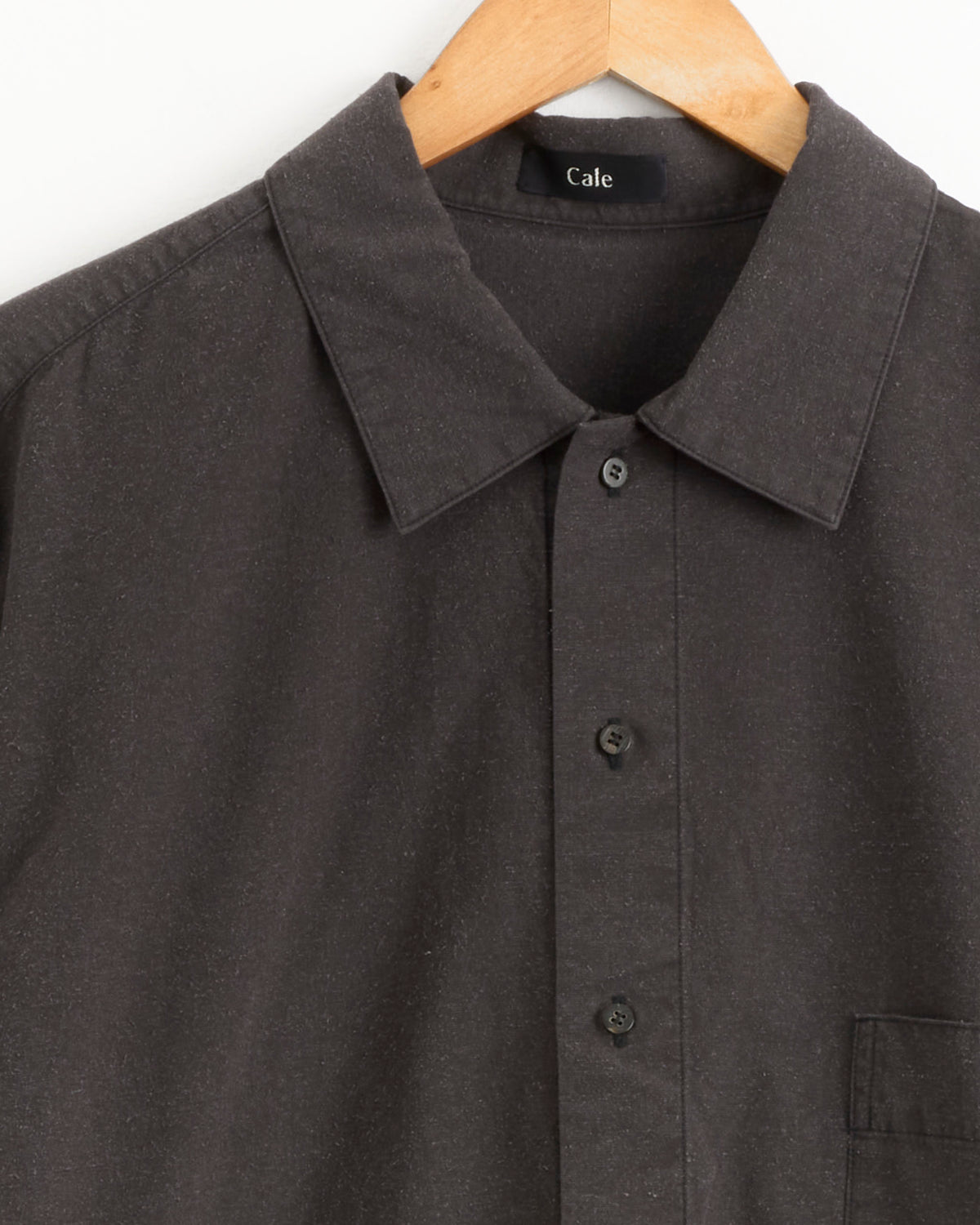 Cale Cotton Silk Ramie Poplin Garment Dye Shirt - Grey / 4 (291036)
