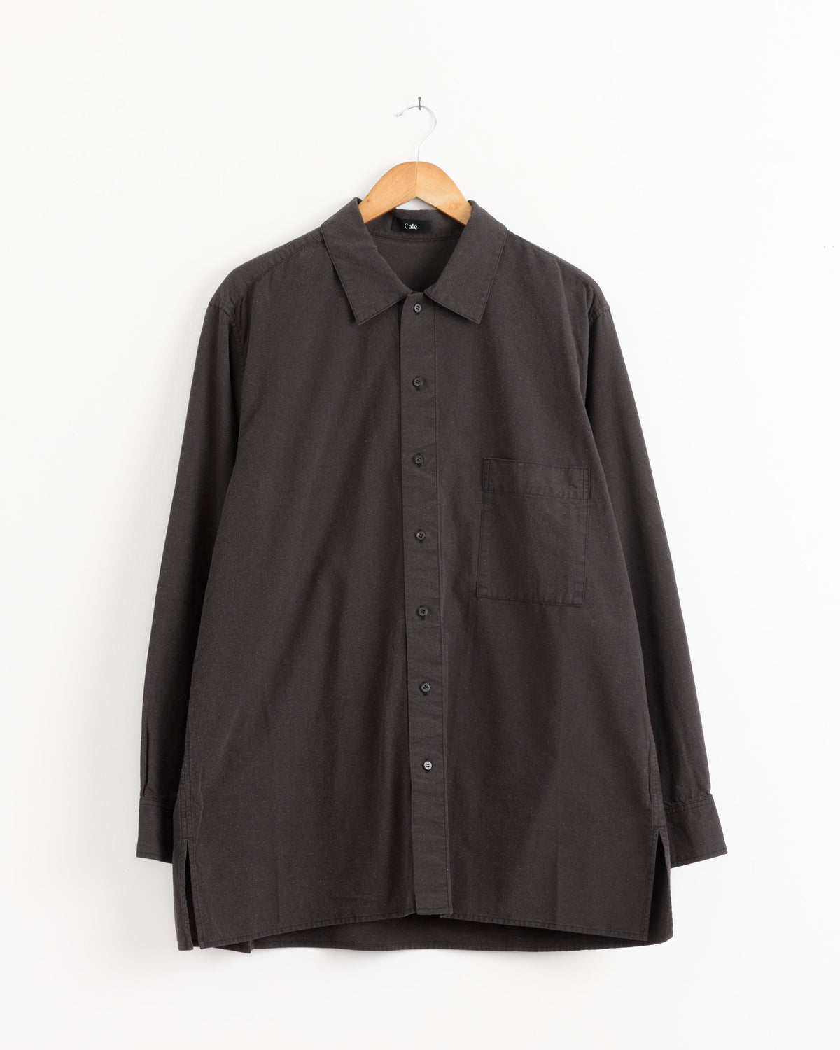 Cale Cotton Silk Ramie Poplin Garment Dye Shirt - Grey / 4 (291036)
