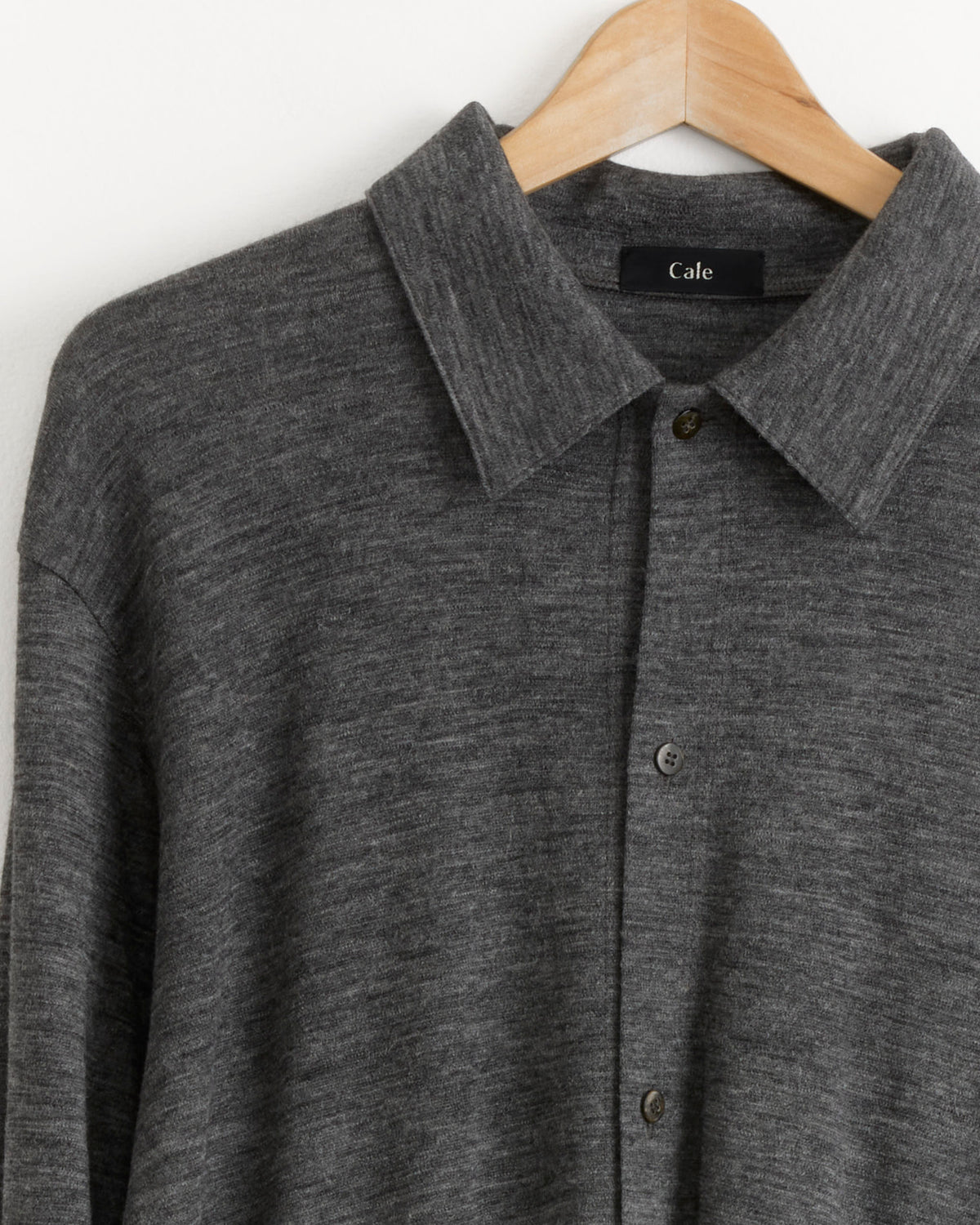 Cale Royal Baby Alpaca Ponte Polo Cardigan - Dark Grey / 4 (291053)