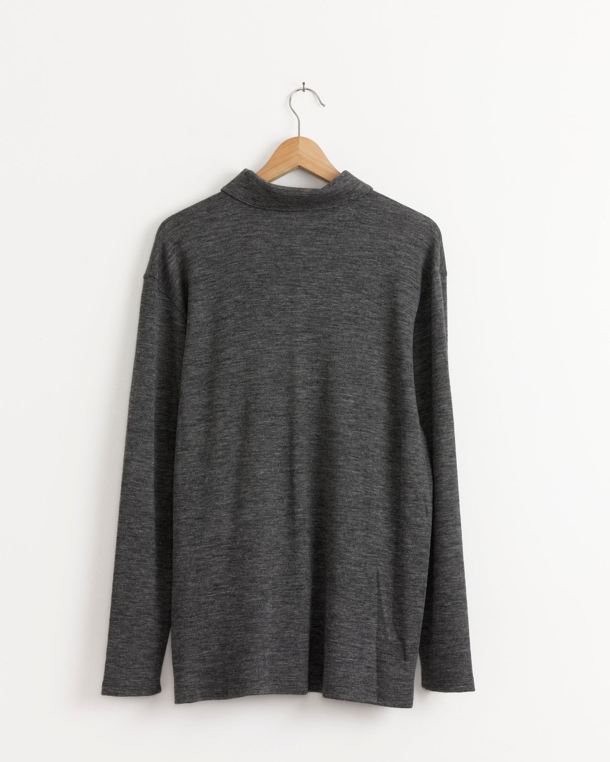 Cale Royal Baby Alpaca Ponte Polo Cardigan - Dark Grey / 4 (291053)