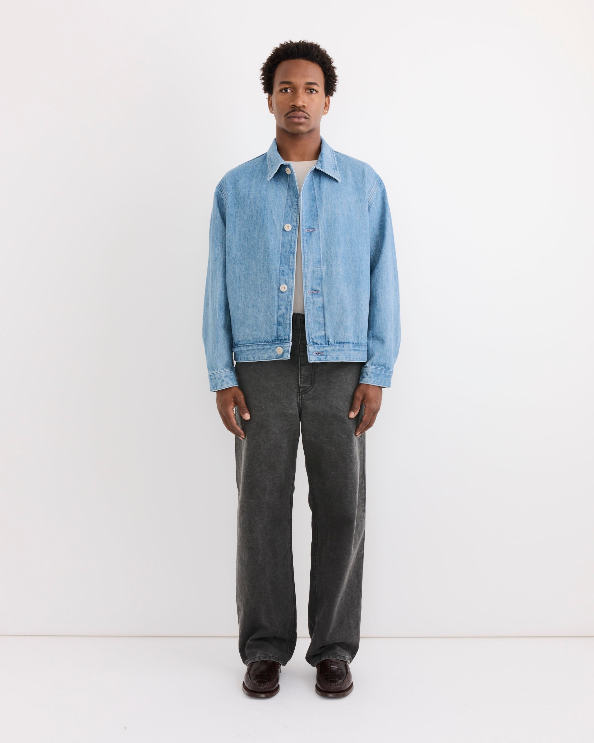 SMOCK Lang Jacket, Selvedge Denim Light Blue - Selvedge Denim Light Blue / L (291162)