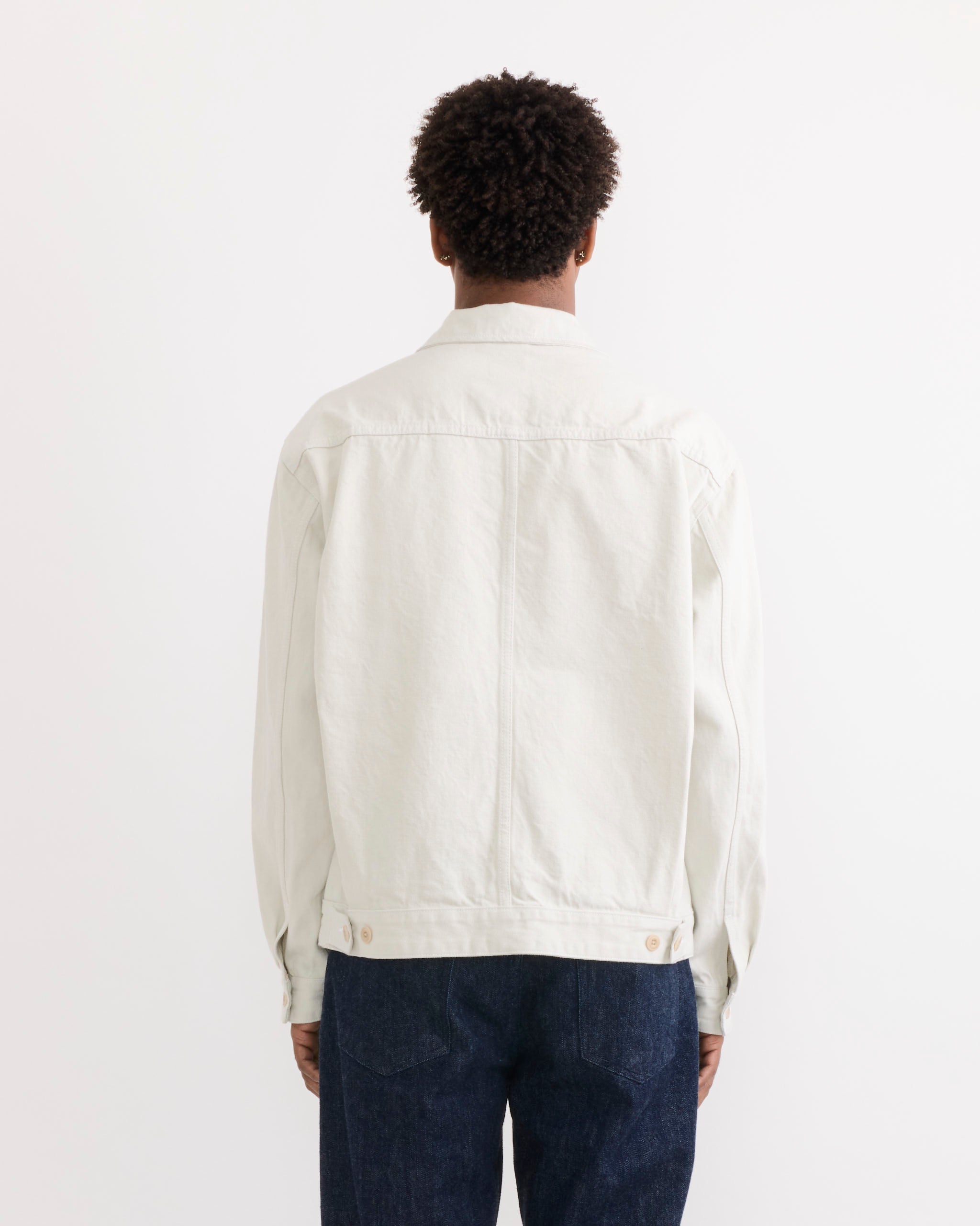 SMOCK Lang Jacket, Selvedge Denim Ivory - Selvedge Denim Ivory / L (291166)