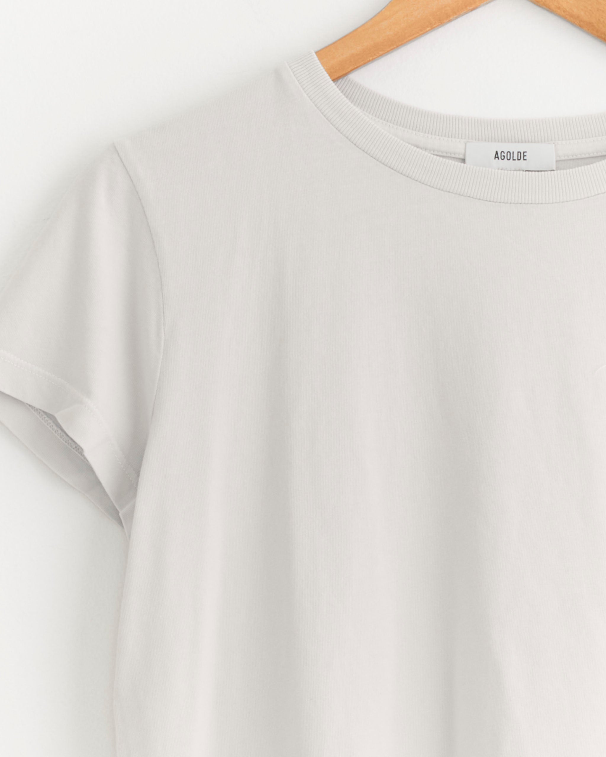 AGOLDE Adine Shrunken Tee, Bone - Bone / S (291237)