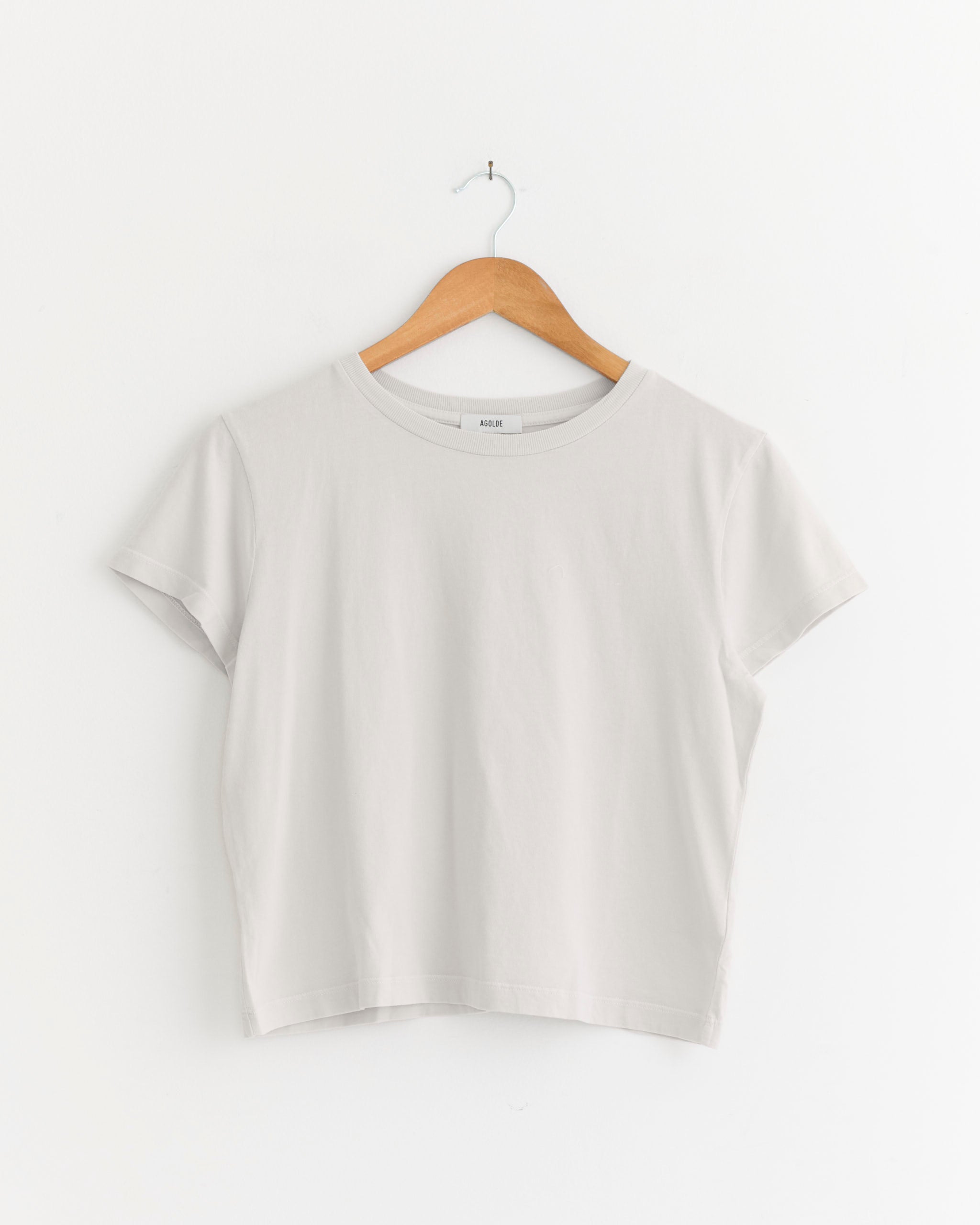 AGOLDE Adine Shrunken Tee, Bone - Bone / S (291237)