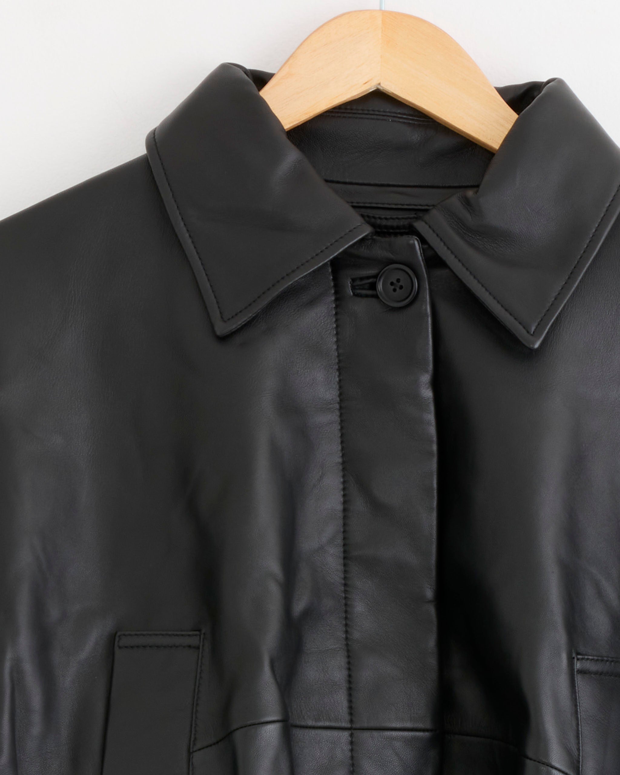 Róhe Leather Blouson Jacket - Black / FR36 (291257)