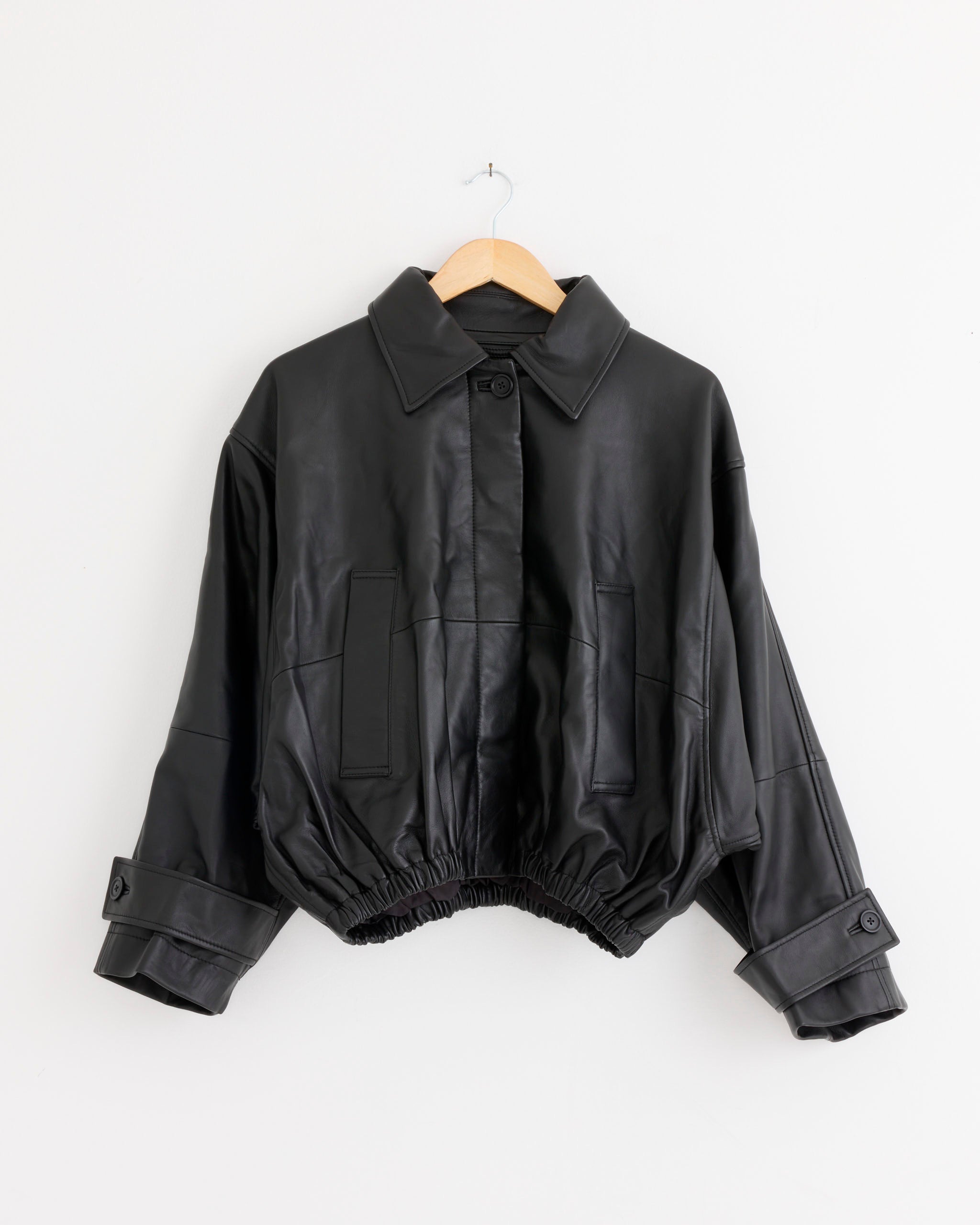 Róhe Leather Blouson Jacket - Black / FR36 (291257)