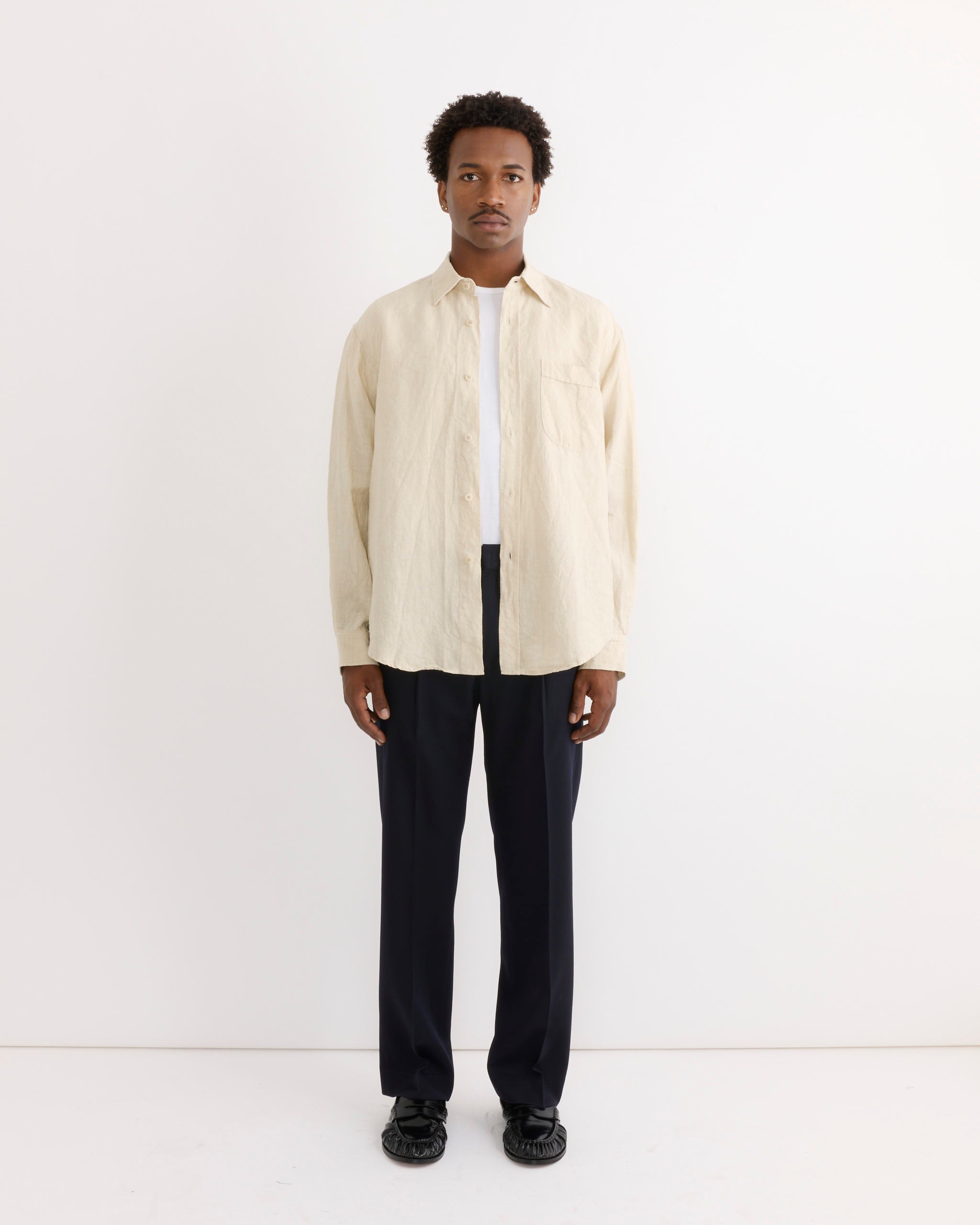 SMOCK Gio Shirt, Sun Dried Linen Cream - Sun Dried Linen Cream / M (291324)