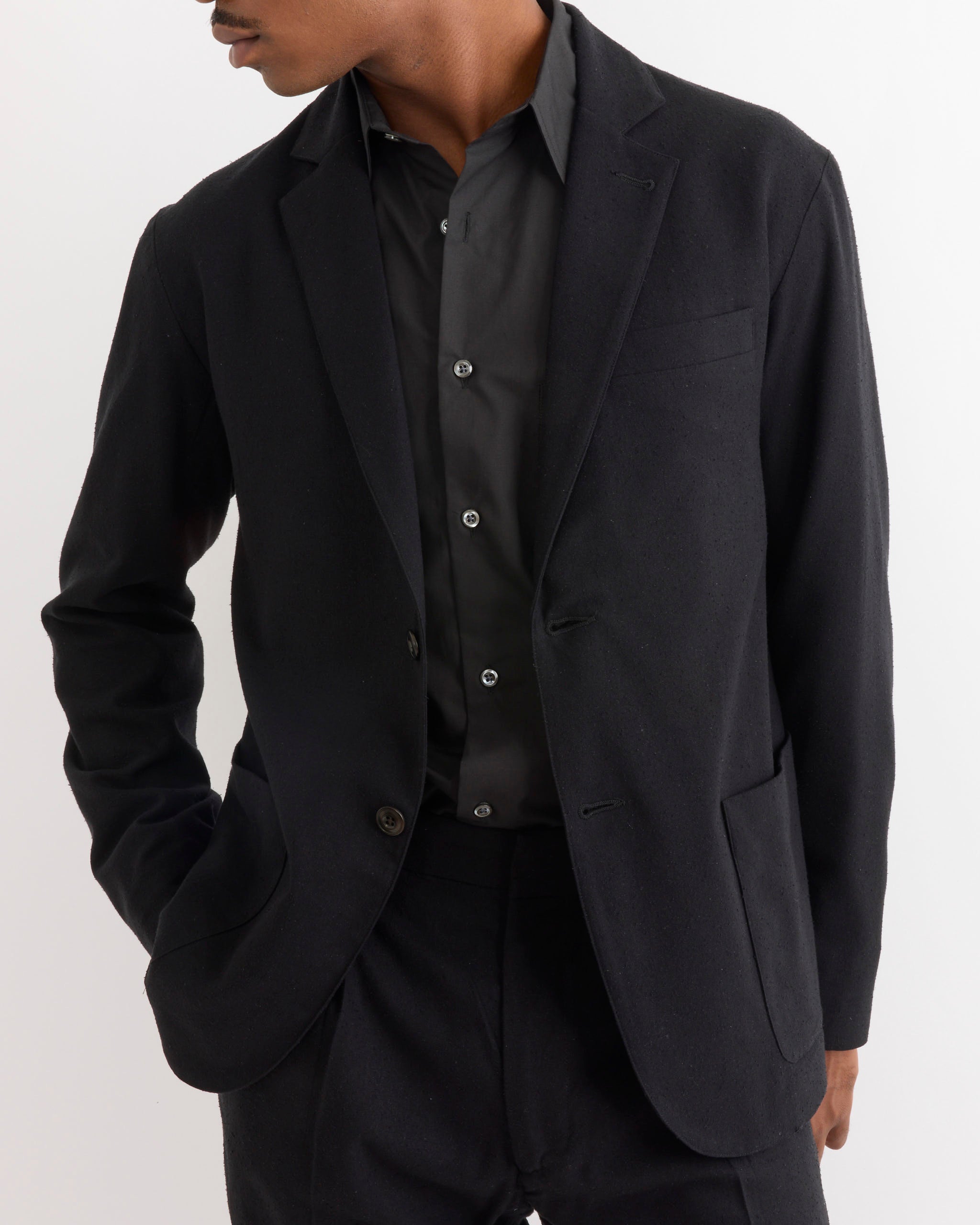 SMOCK Blazer, Raw Silk Black - Raw Silk Black / M (291426)