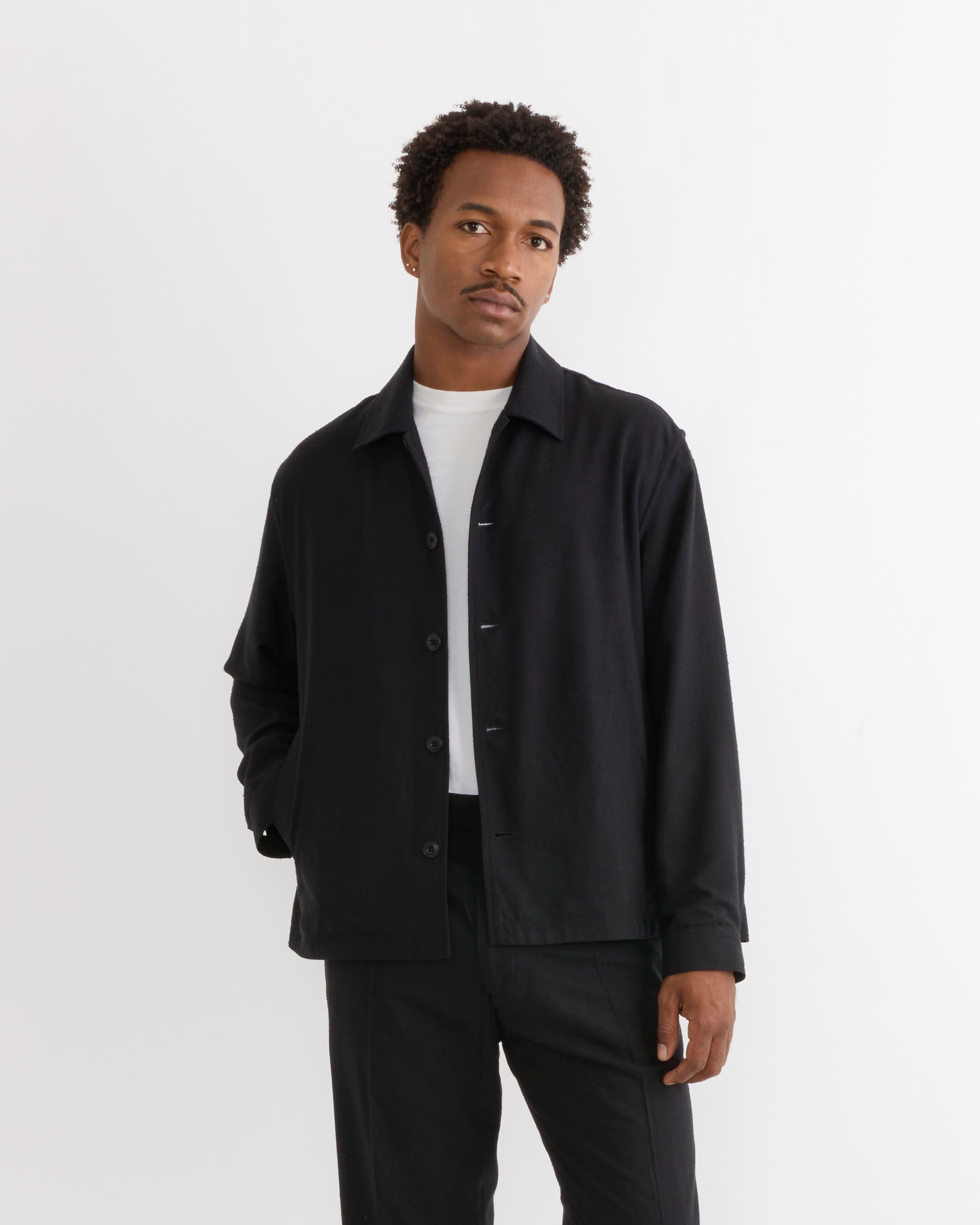 SMOCK Knoll Jacket, Raw Silk Black - Raw Silk Black / M (291430)