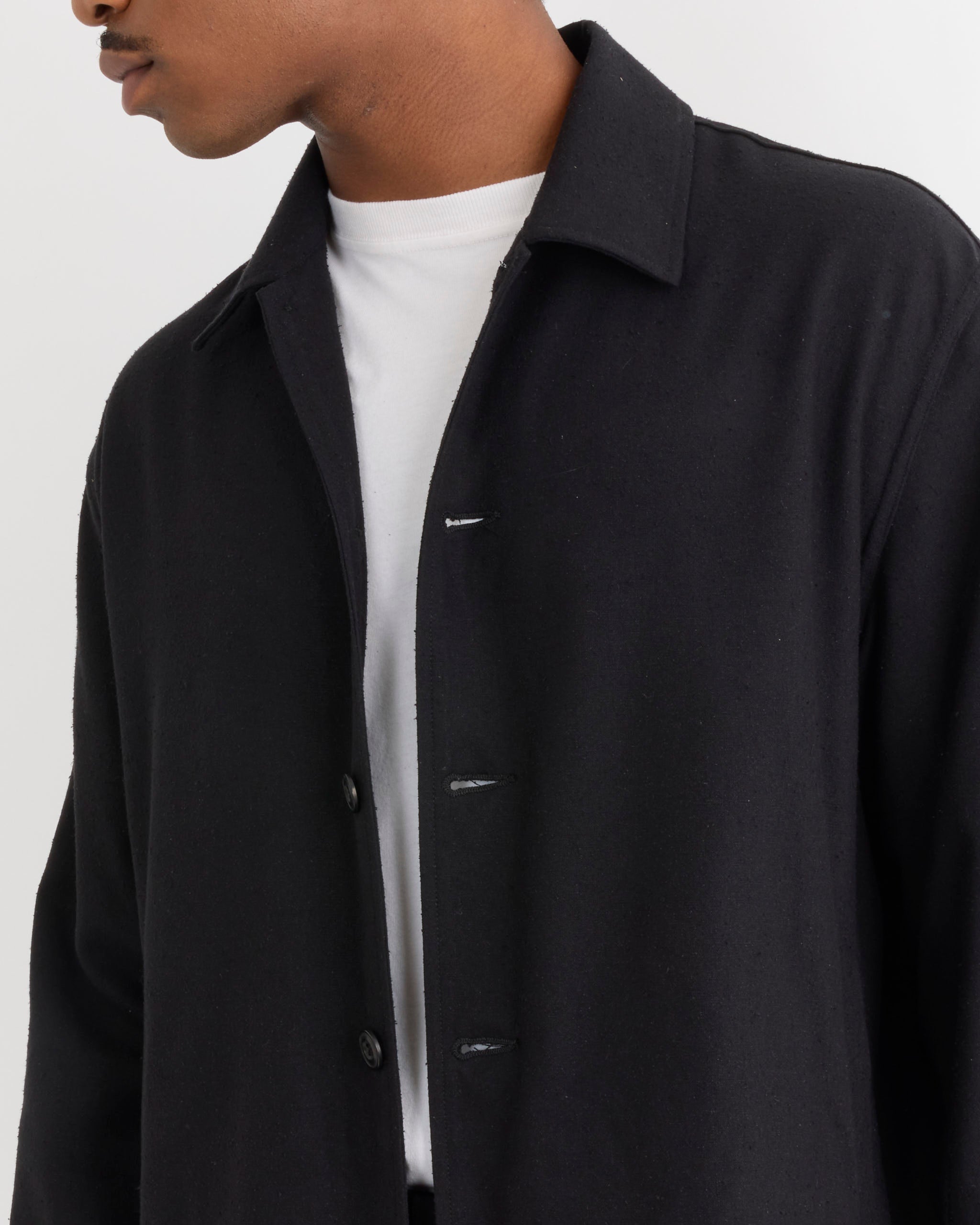 SMOCK Knoll Jacket, Raw Silk Black - Raw Silk Black / M (291430)