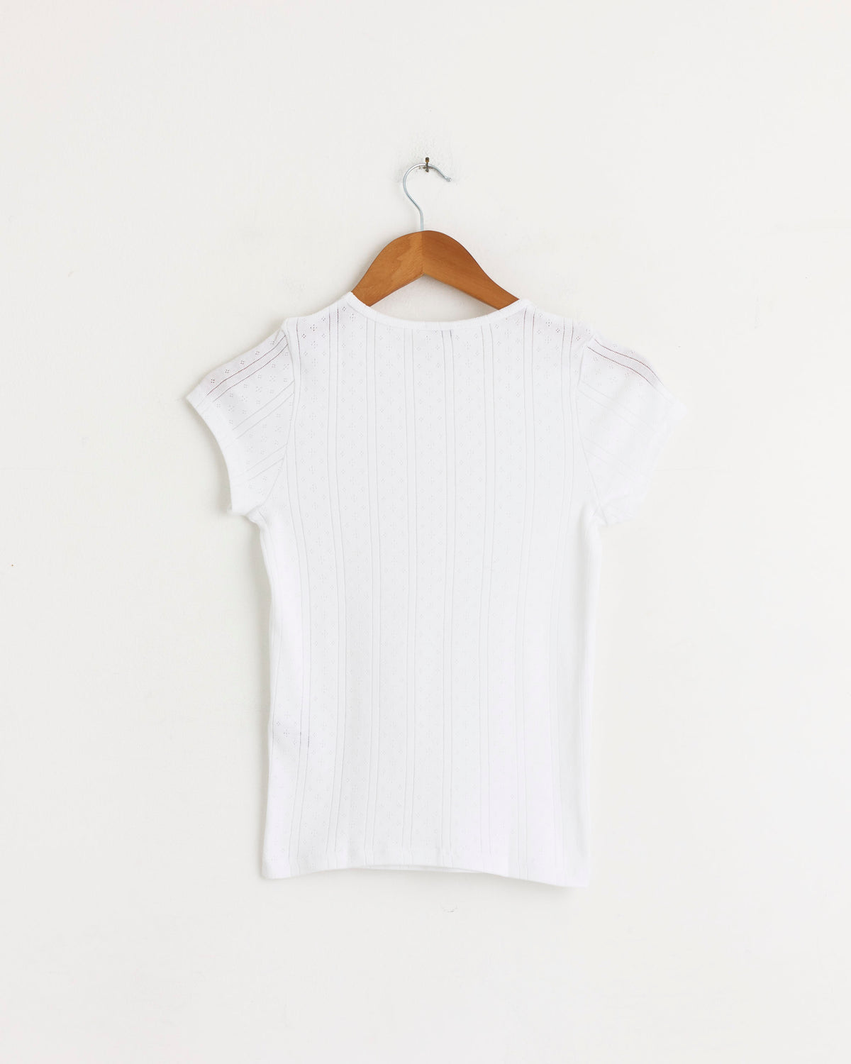 The Baby Tee - Pointelle White / S (292691)