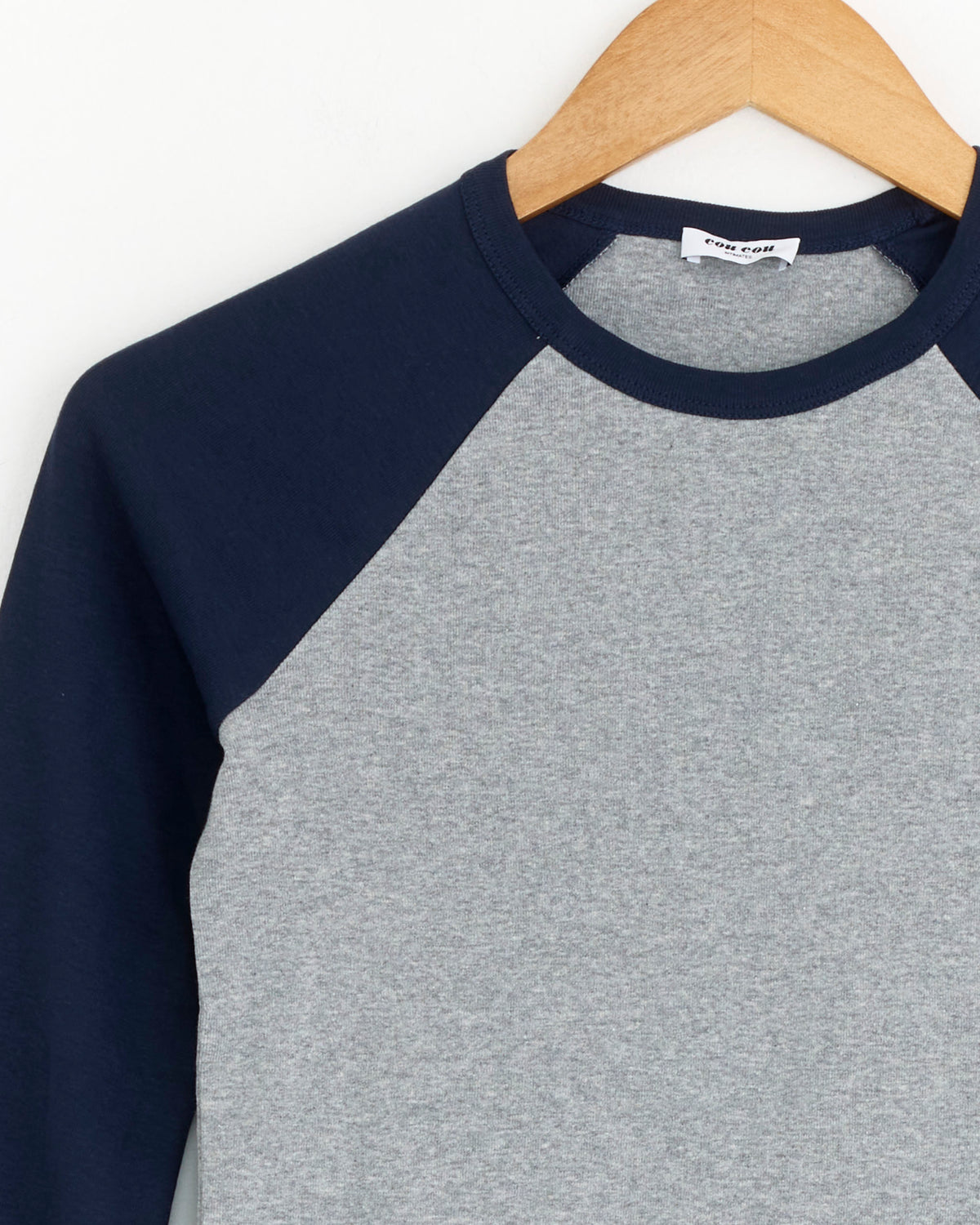 The Raglan Tee - Grey/Navy / S (292694)