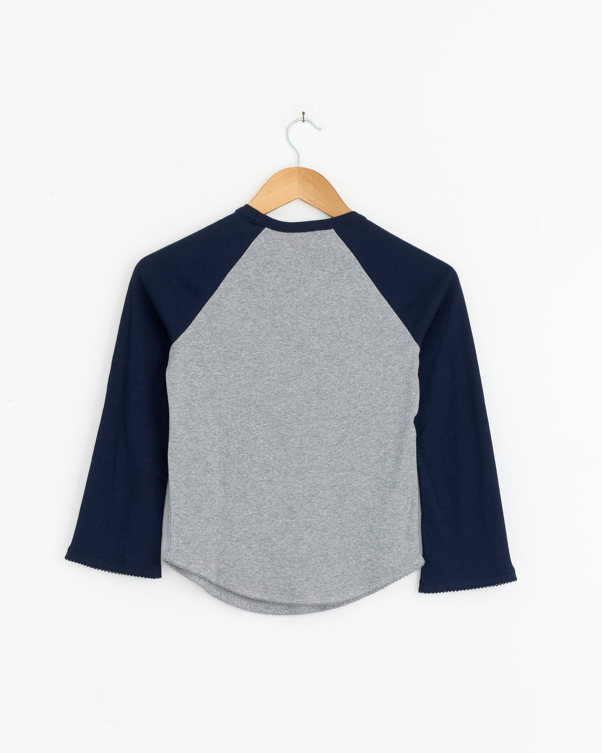 The Raglan Tee - Grey/Navy / S (292694)