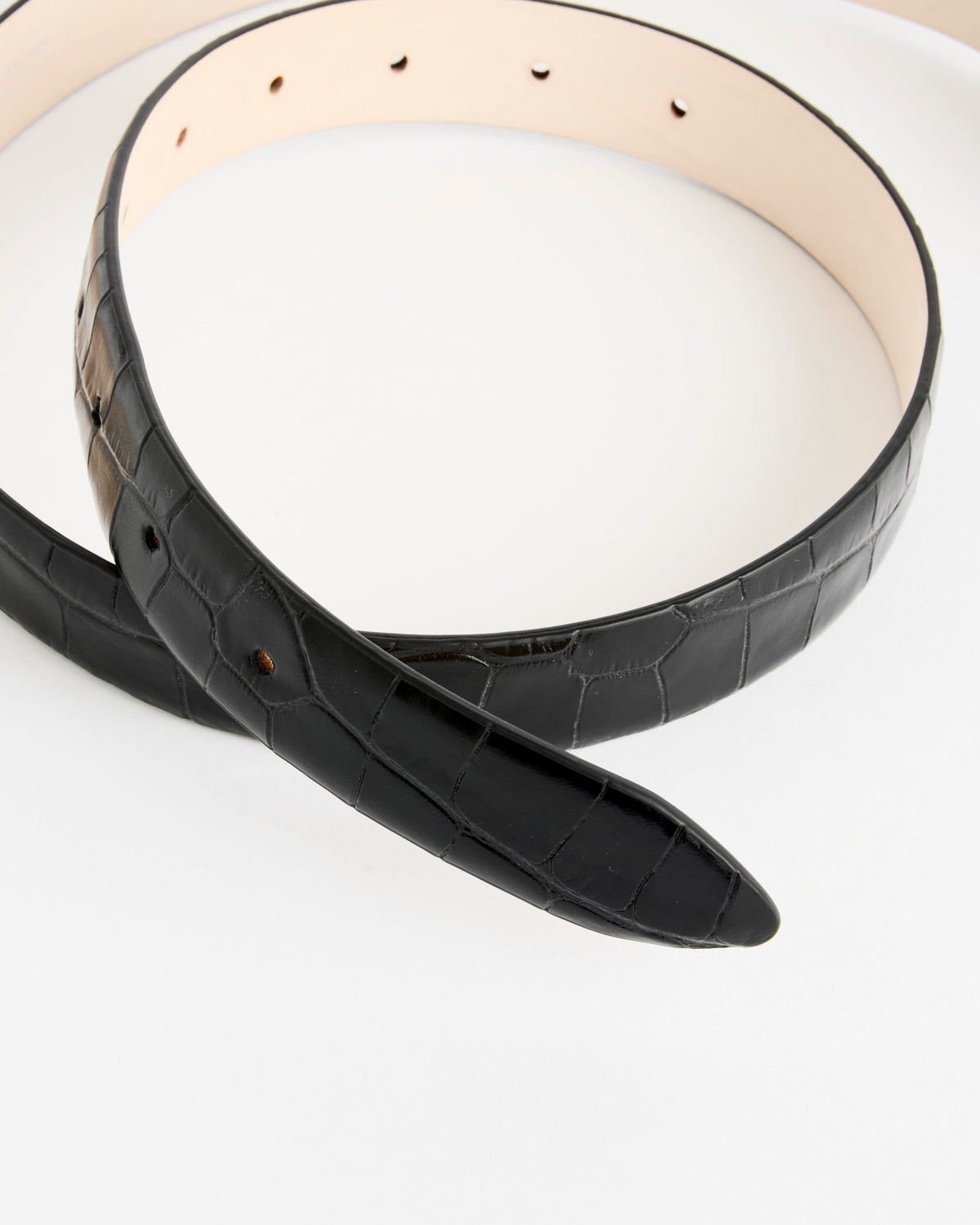 Mija Croco Belt - Black/Silver / S (295065)