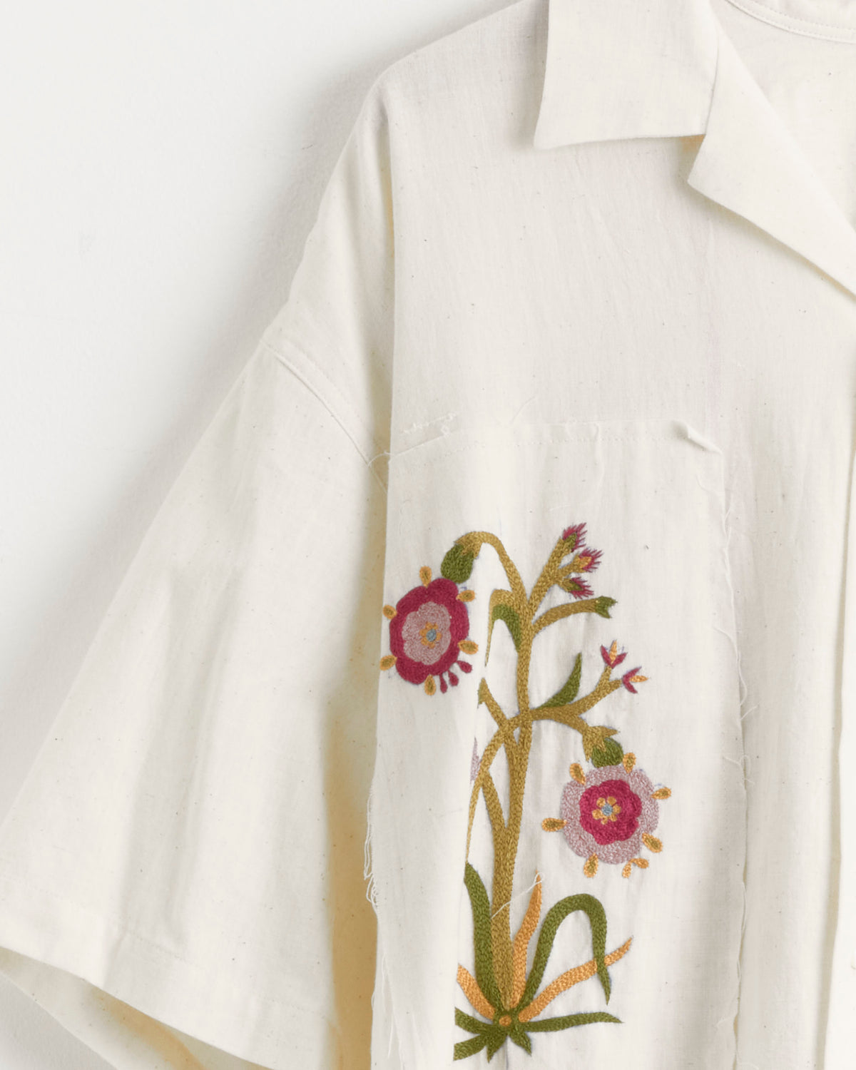 Ribbed S/S Shirt - Flower Khadi - OS - Default Title (295572)