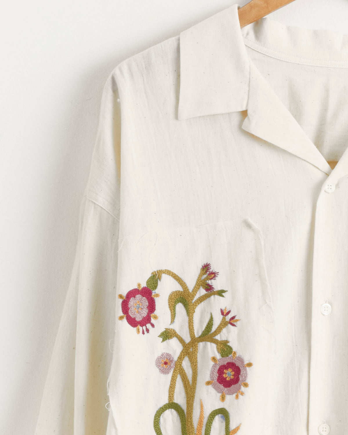 Ribbed L/S Shirt - Flower Khadi - OS - Default Title (295573)
