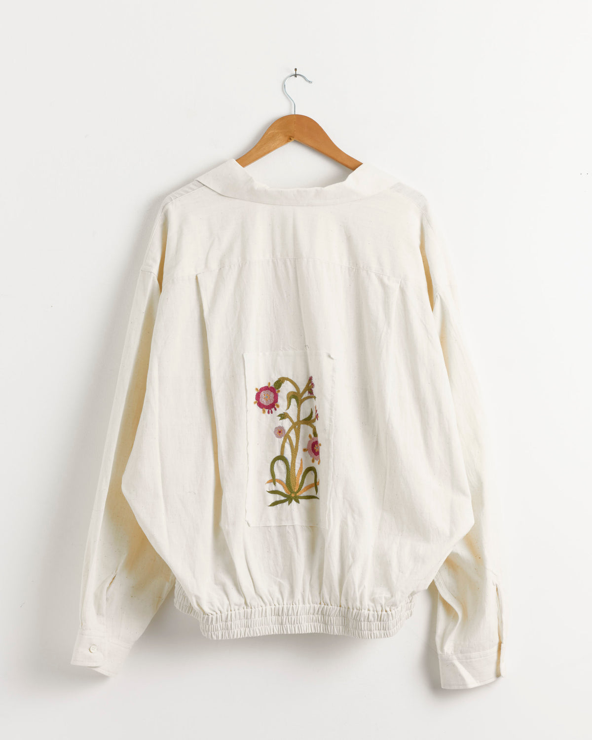 Ribbed L/S Shirt - Flower Khadi - OS - Default Title (295573)