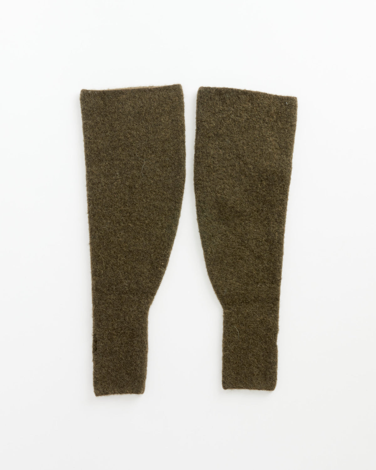 Felt Fingerless Gloves - Olive - OS - Default Title (295930)