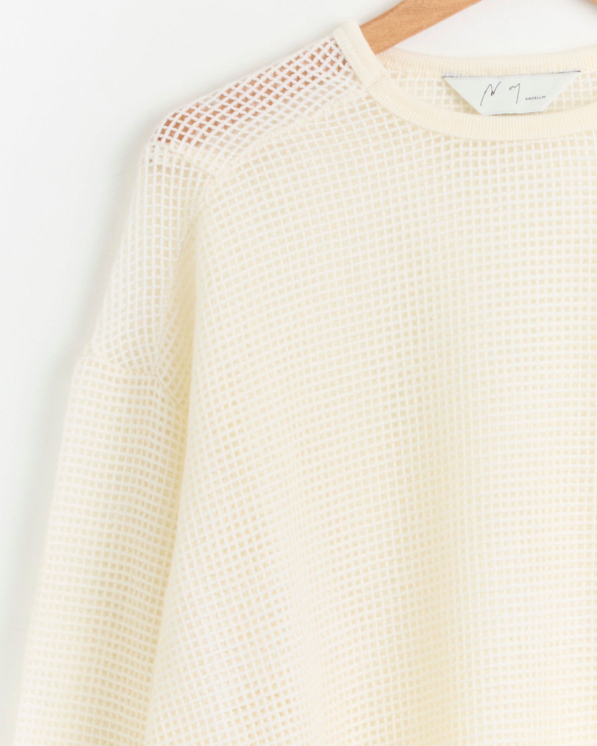 Wool Russells L/S Tee in Ivory - Ivory / 2 (295974)