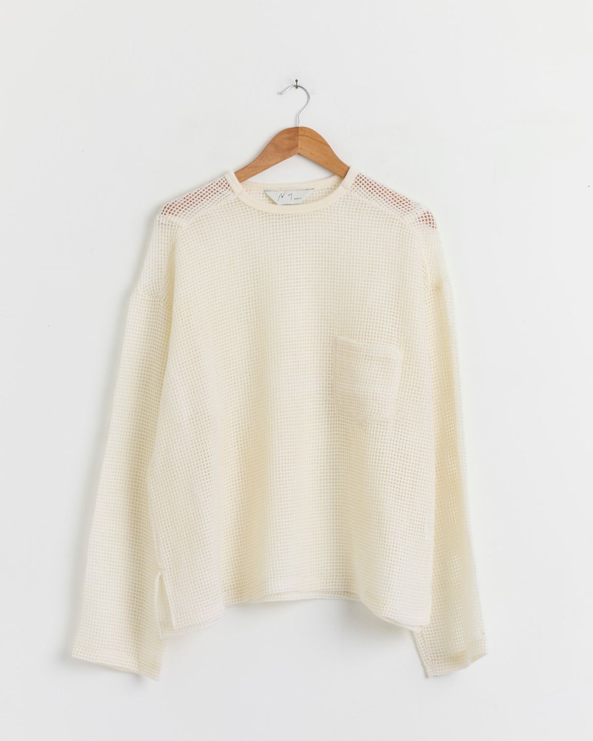 Wool Russells L/S Tee in Ivory - Ivory / 2 (295974)