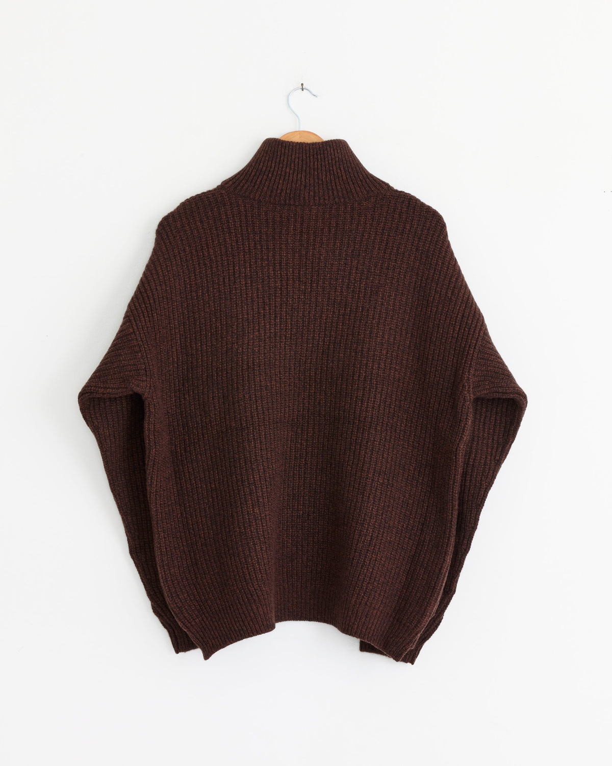 Stand Collar Pullover in Coffee - Coffee / M (296614)