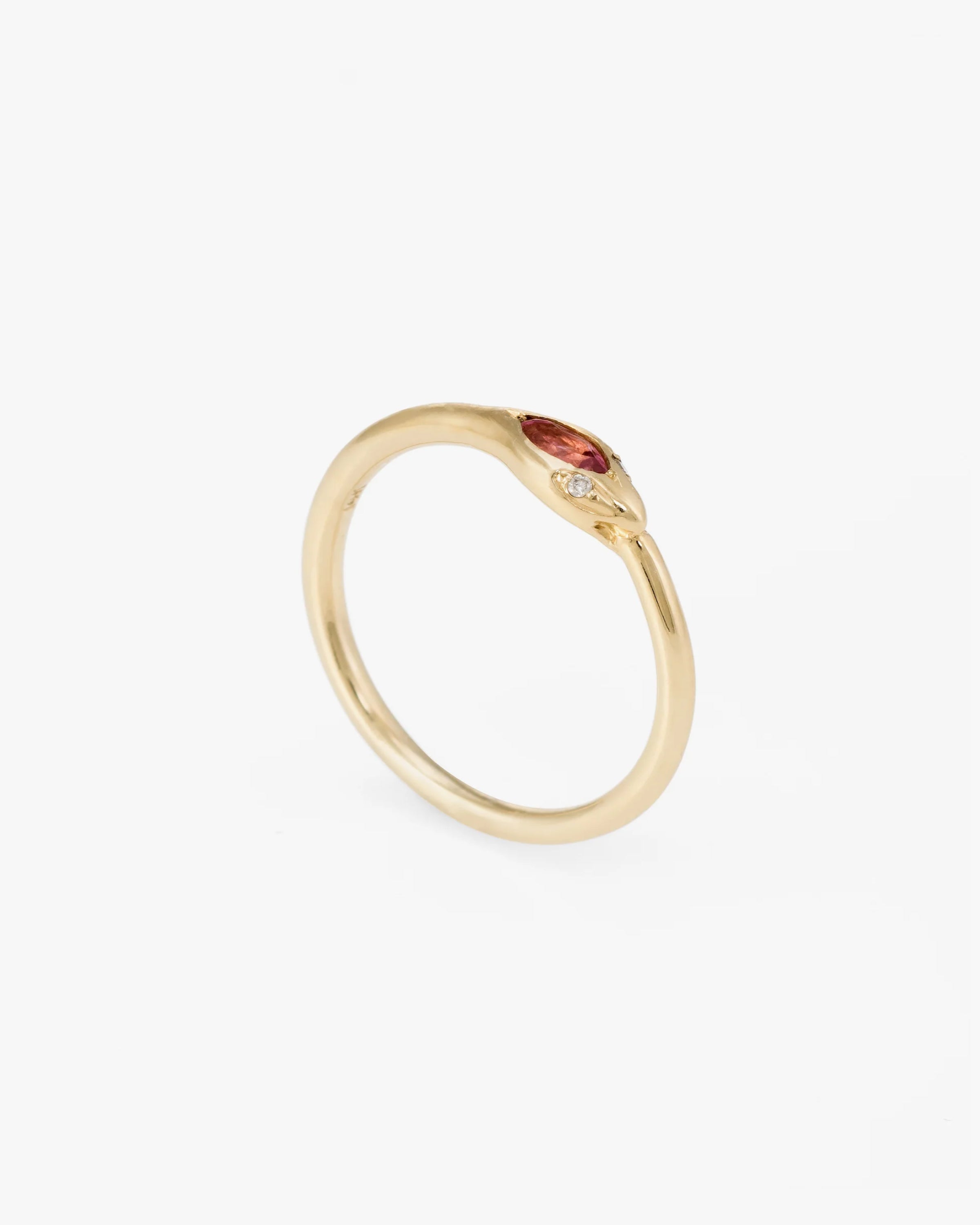 Pink Tourmaline Ouroboros Ring