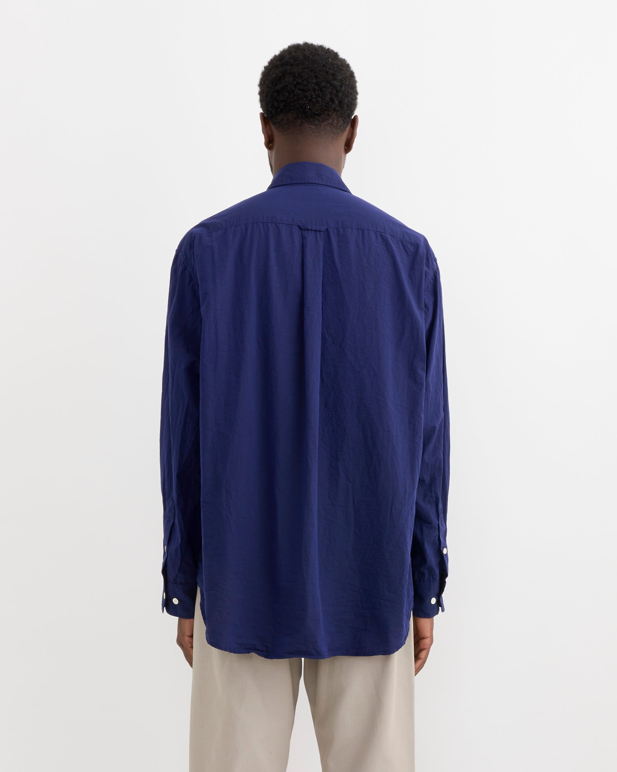 Gio Shirt in Crushed Cotton Navy