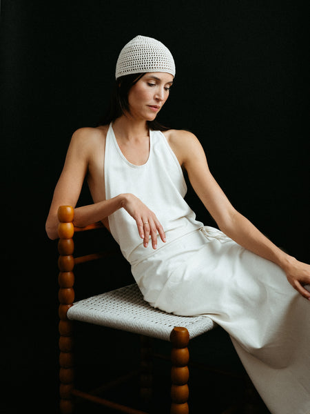 Apron Dress in Off White