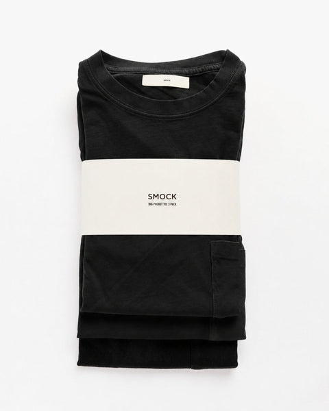 Big Pocket Tee 3 Pack in Black