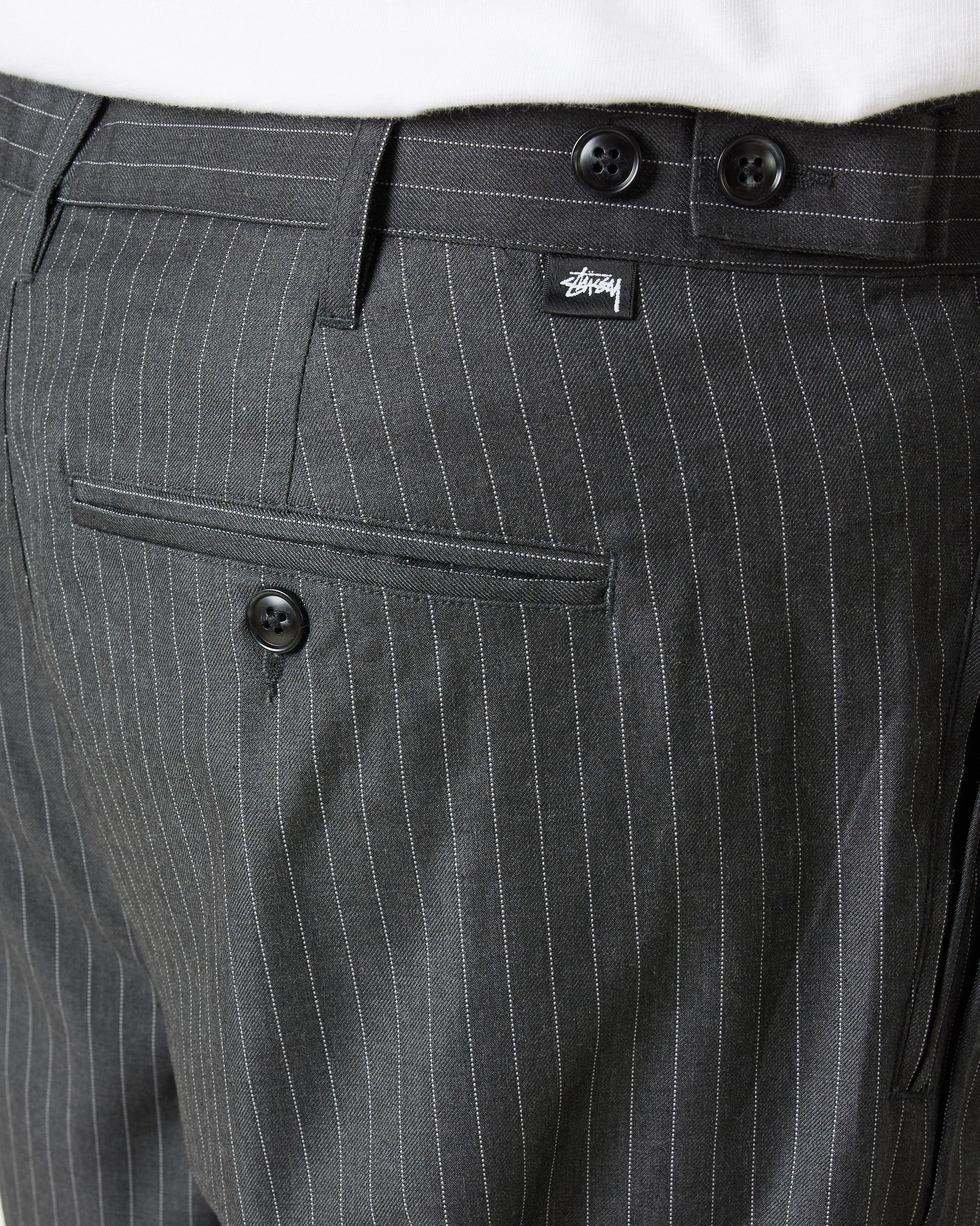 Stripe Volume Pleated Trouser