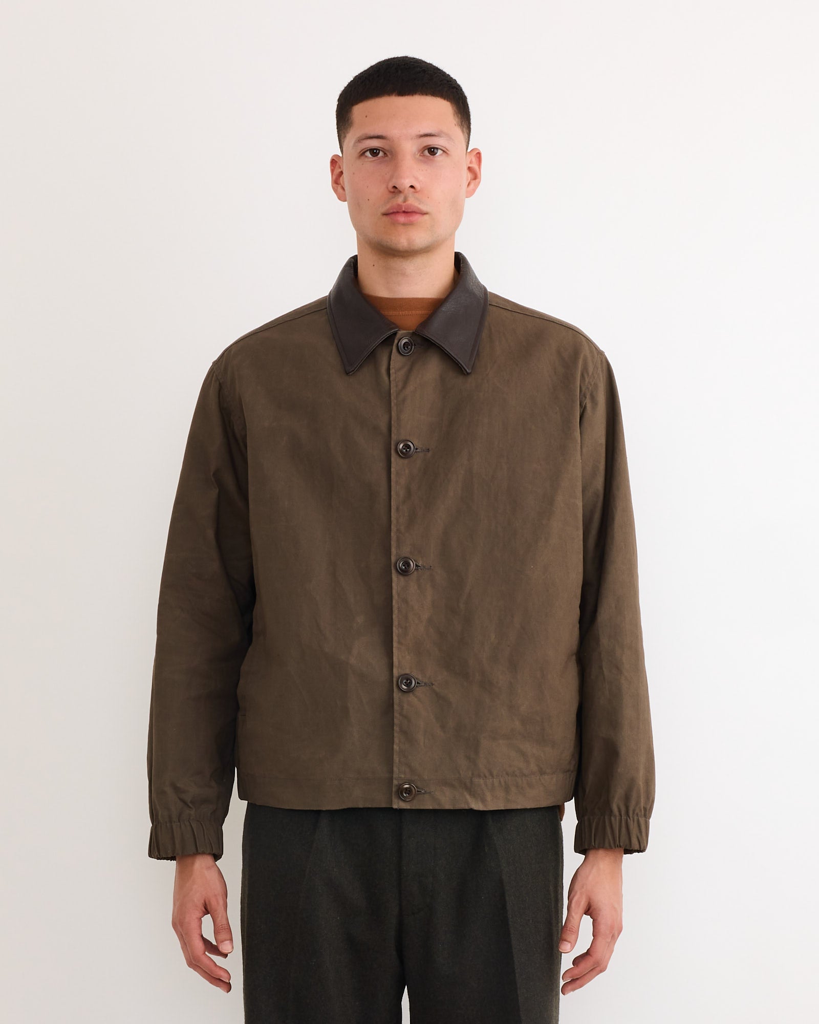 Cut Rebirth Jacket in Choco Overdye