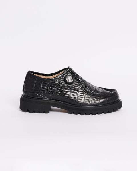 最終値下げsillage CHAUSSURE DE MARCHE BLACK41 Chaussure de Marche in Alligator Noir